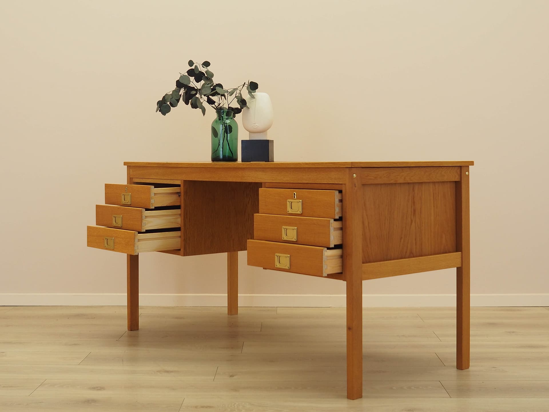 Desk, brown ash, Denmark, 1970s. - 333770