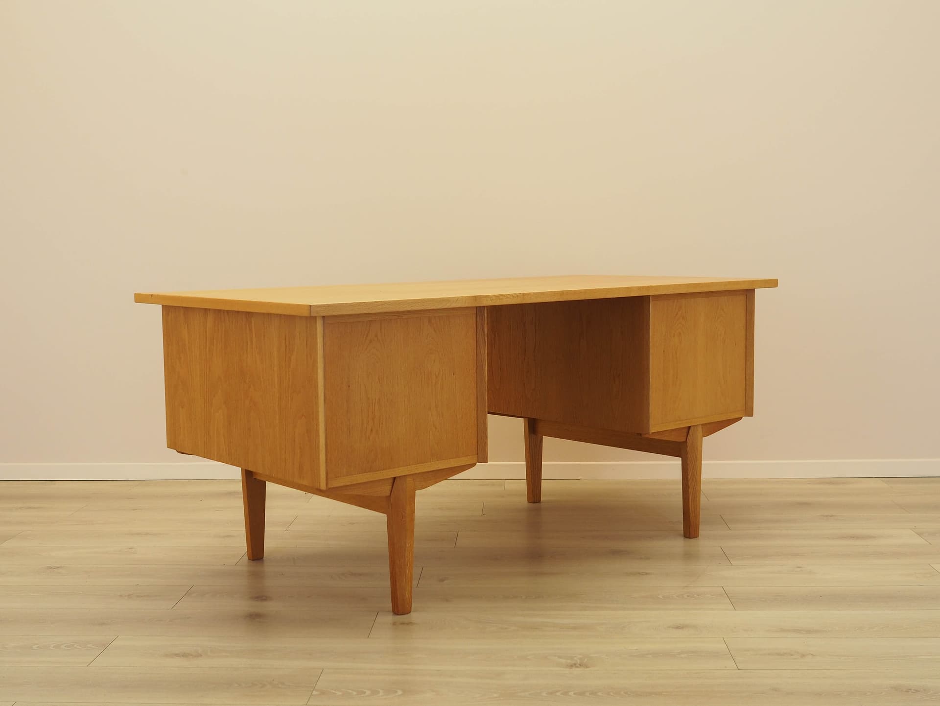 Desk, brown oak, by H. Kjærnulf, Denmark, 1960s. - 333792