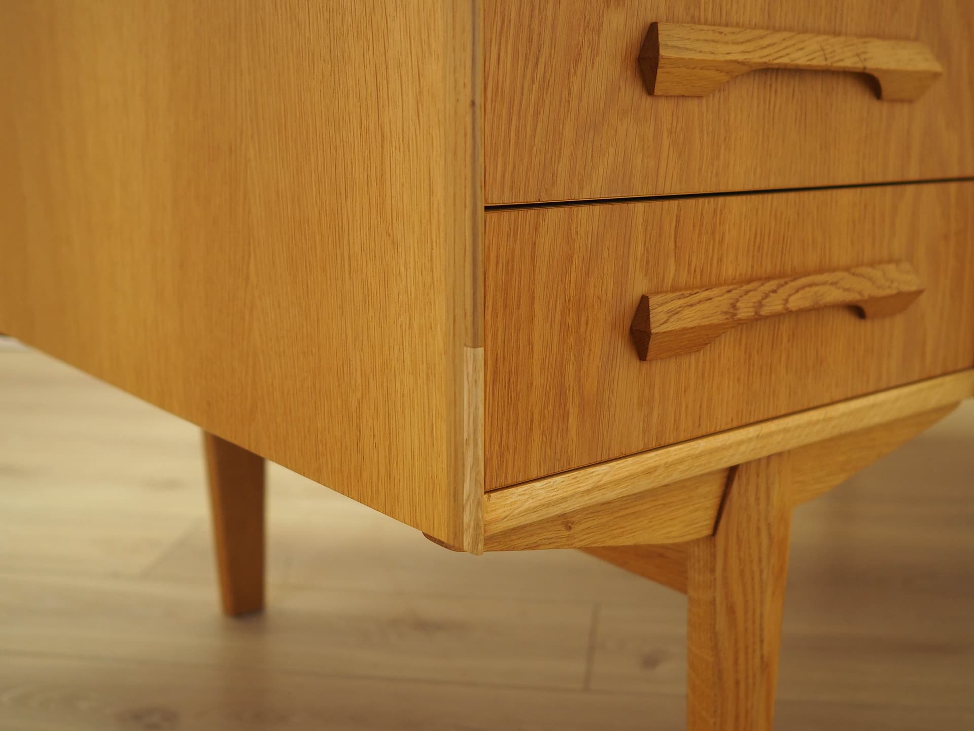 Desk, brown oak, by H. Kjærnulf, Denmark, 1960s. - 333788
