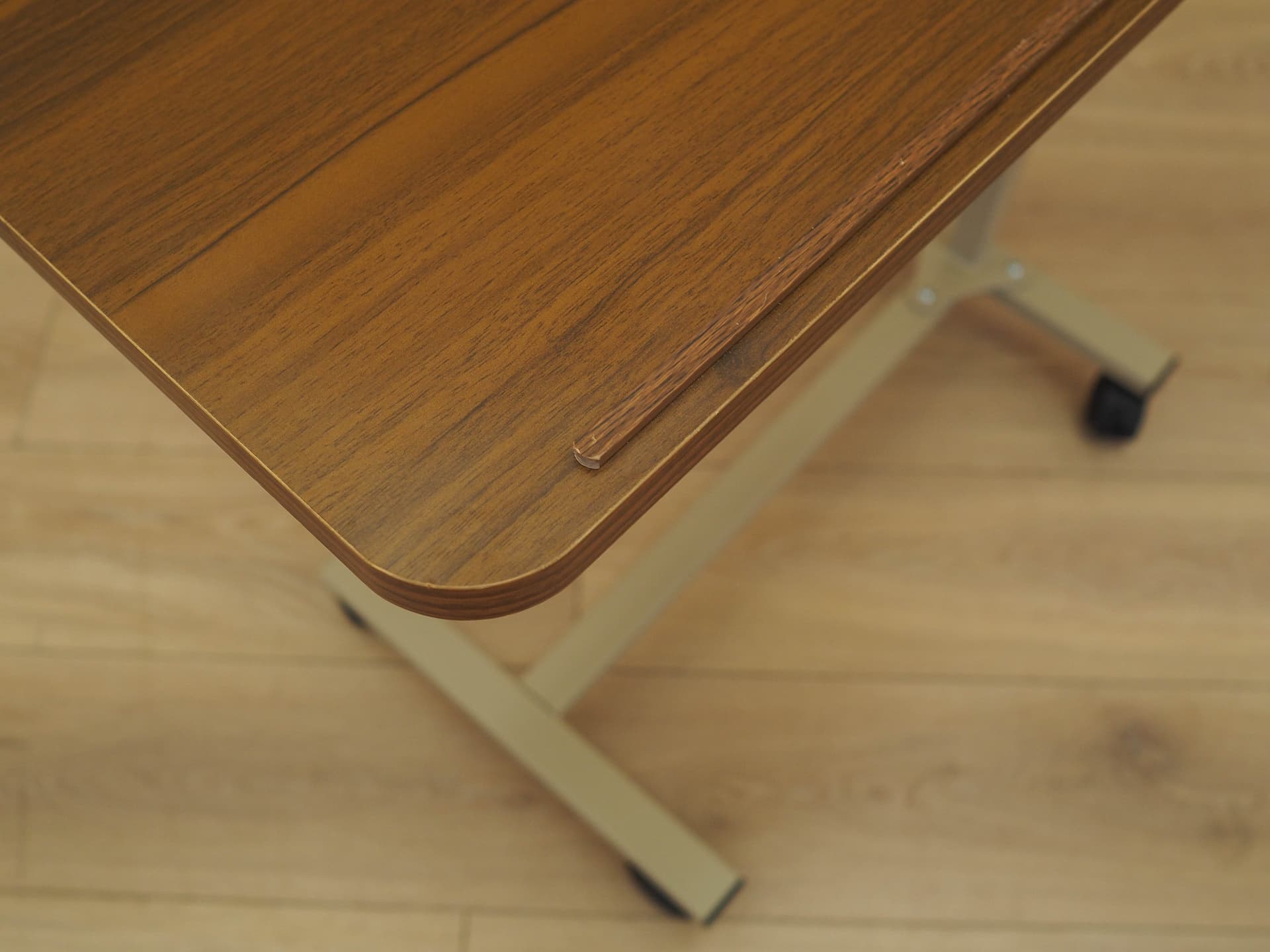 Music stand, brown walnut, beige metal, Denmark - 333799