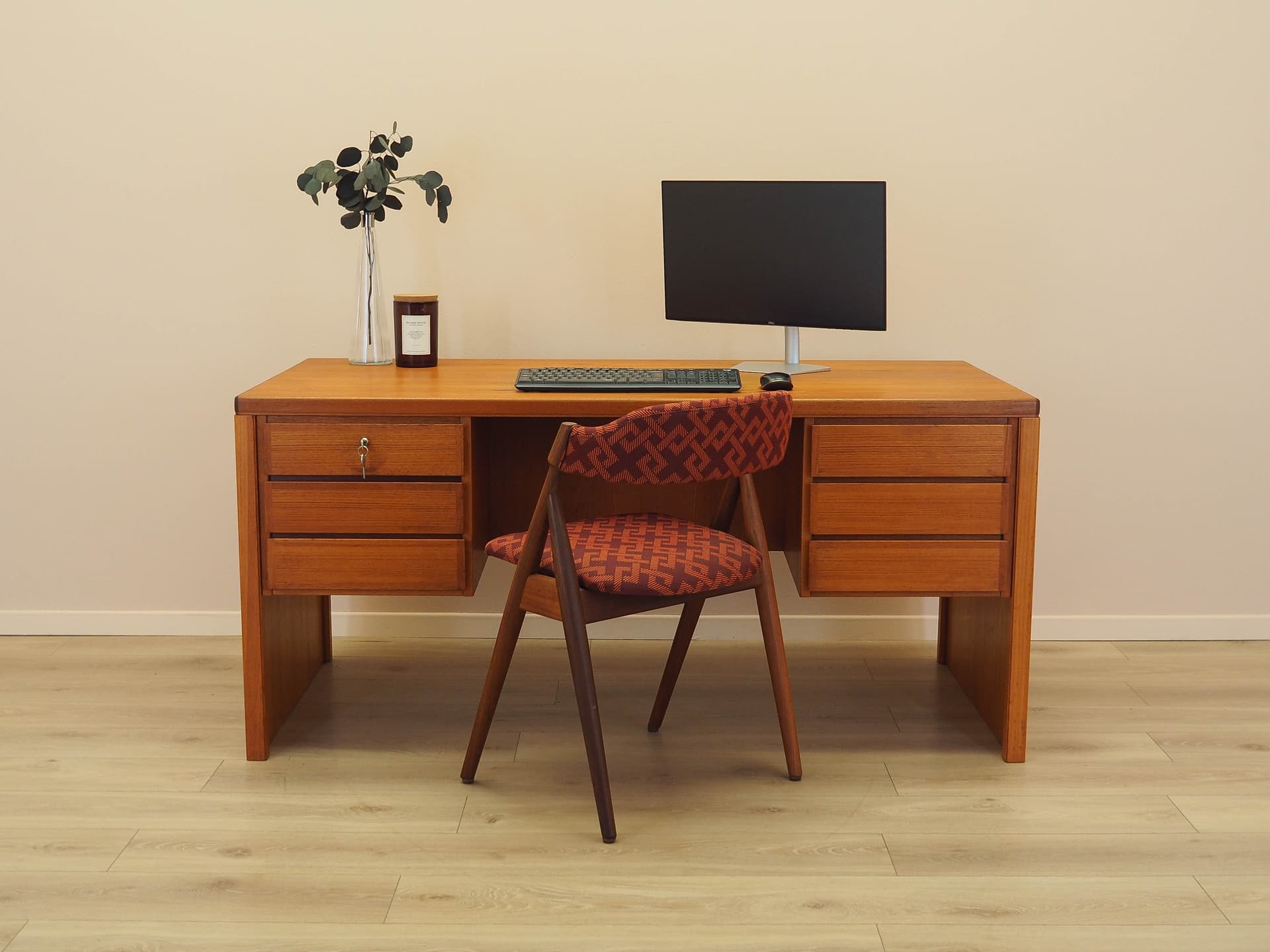 Desk, brown teak, Omann Jun, Denmark, 1970s. - 333919