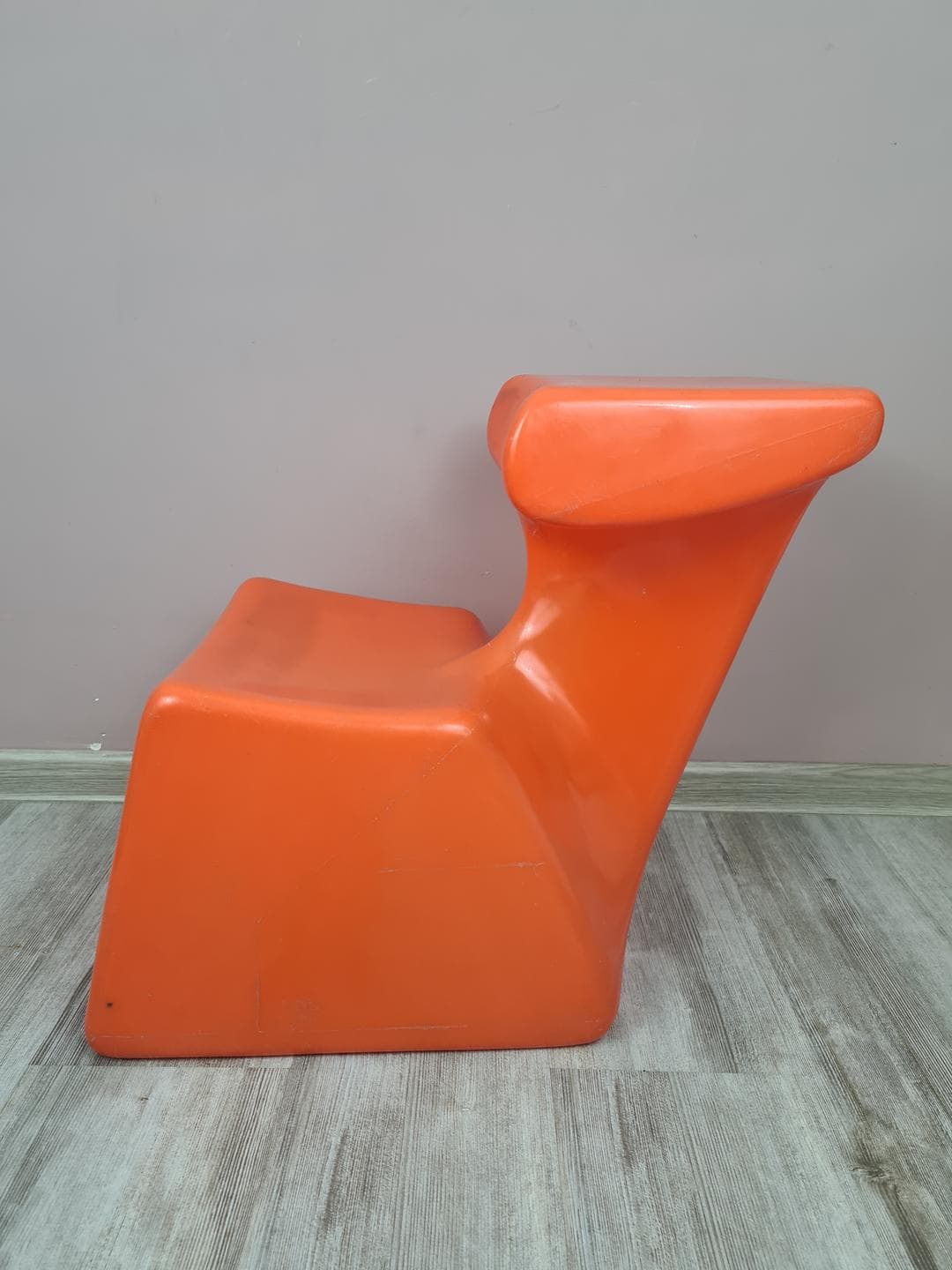 Children's Armchair Zocker, orange plastic, by L. Colani, Germany, 1970s. - 333982