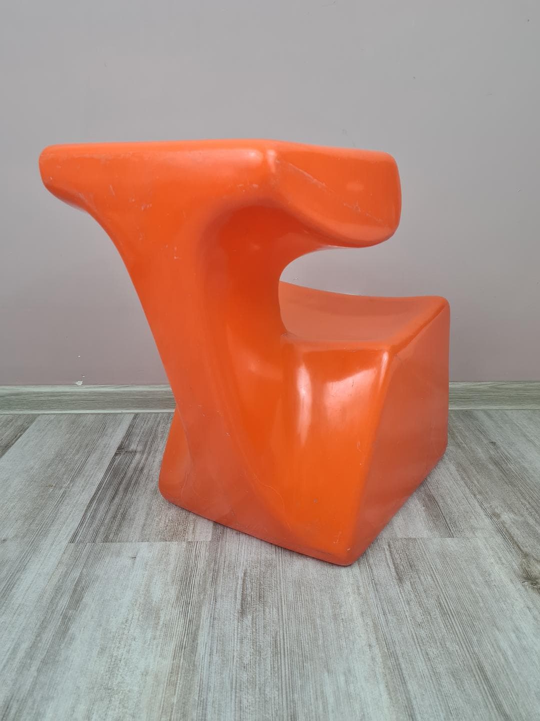 Children's Armchair Zocker, orange plastic, by L. Colani, Germany, 1970s. - 333984