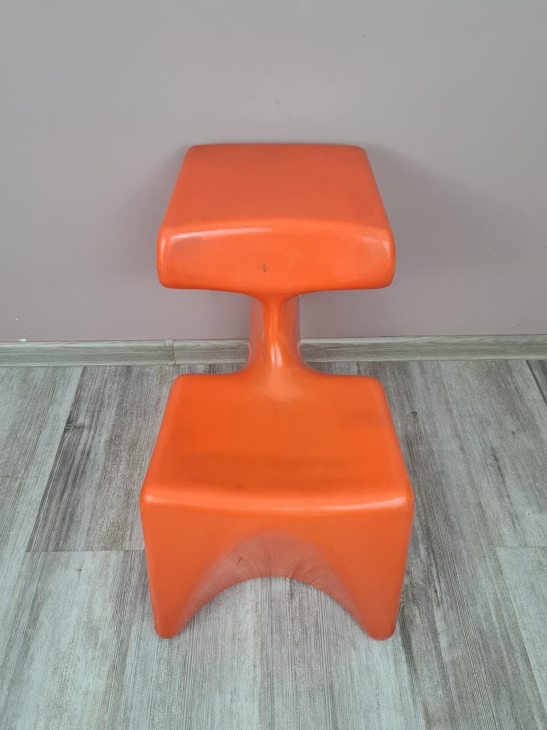 Children's Armchair Zocker, orange plastic, by L. Colani, Germany, 1970s. - 333987