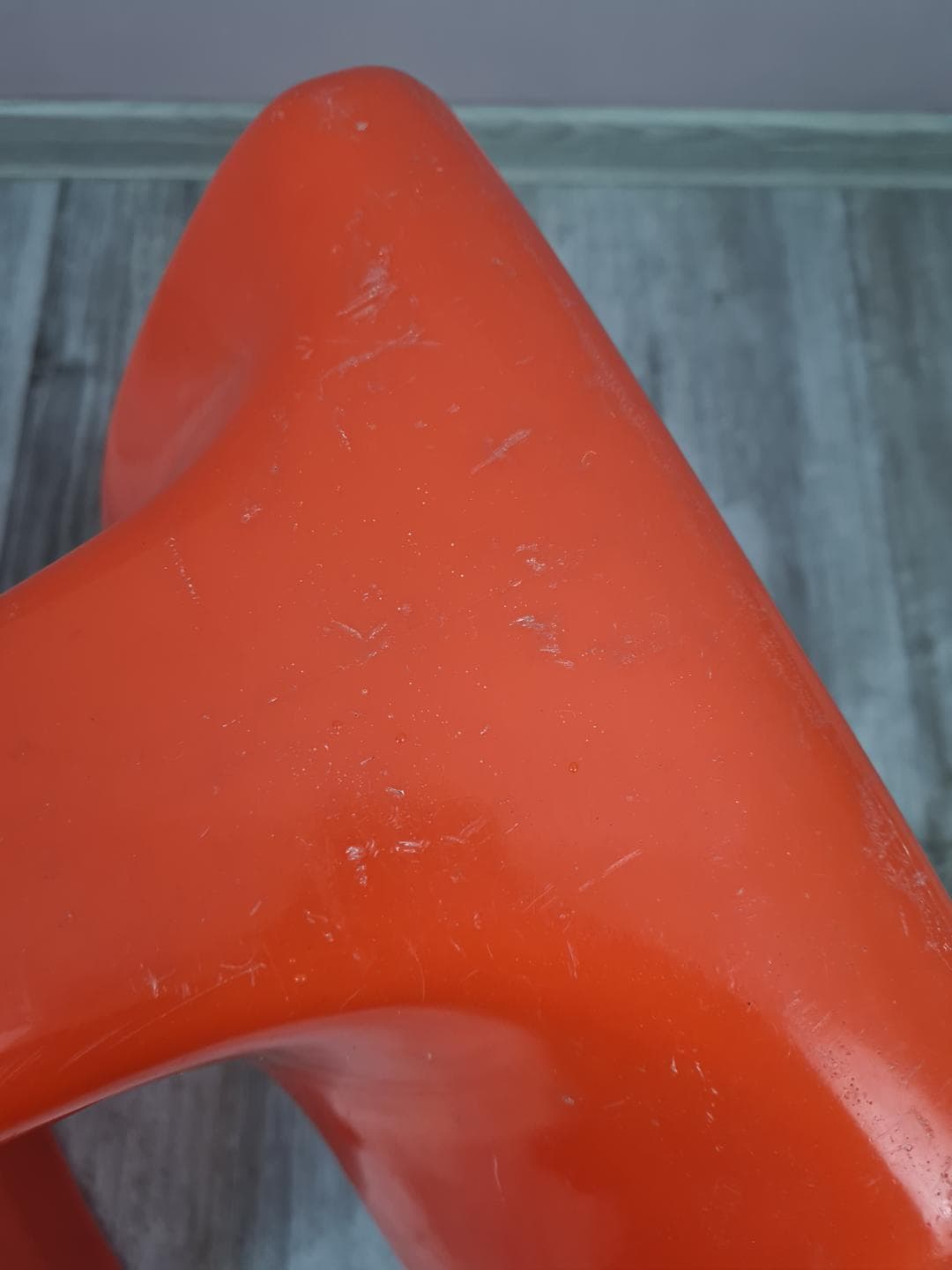 Children's Armchair Zocker, orange plastic, by L. Colani, Germany, 1970s. - 333980