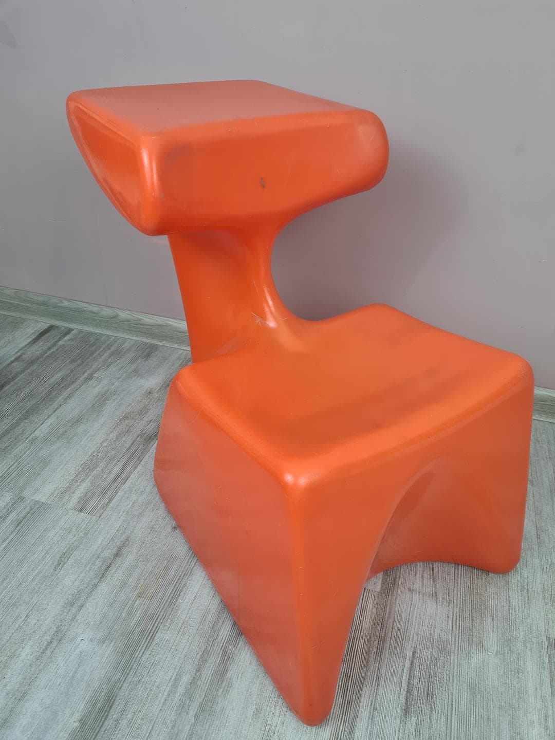 Children's Armchair Zocker, orange plastic, by L. Colani, Germany, 1970s. - 333986