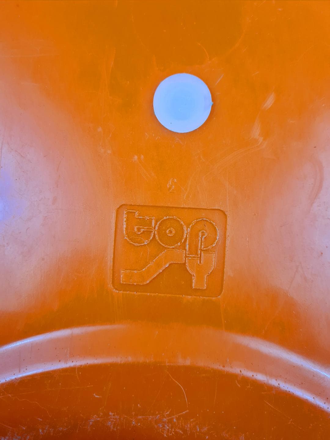 Children's Armchair Zocker, orange plastic, by L. Colani, Germany, 1970s. - 333979
