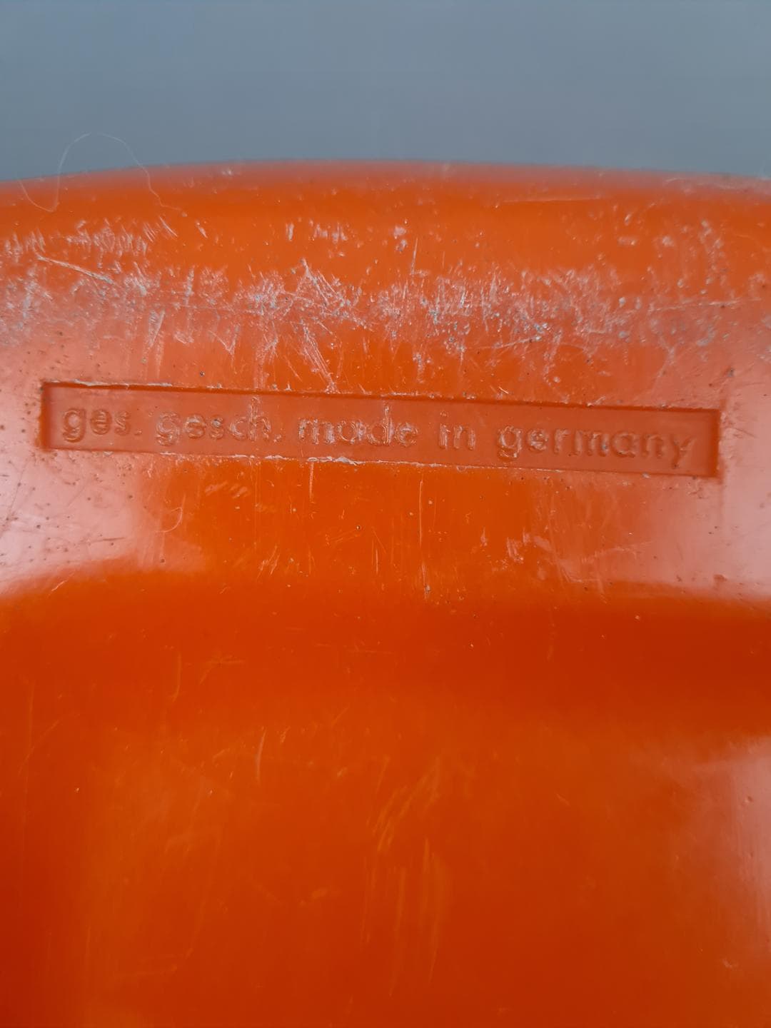 Children's Armchair Zocker, orange plastic, by L. Colani, Germany, 1970s. - 333977