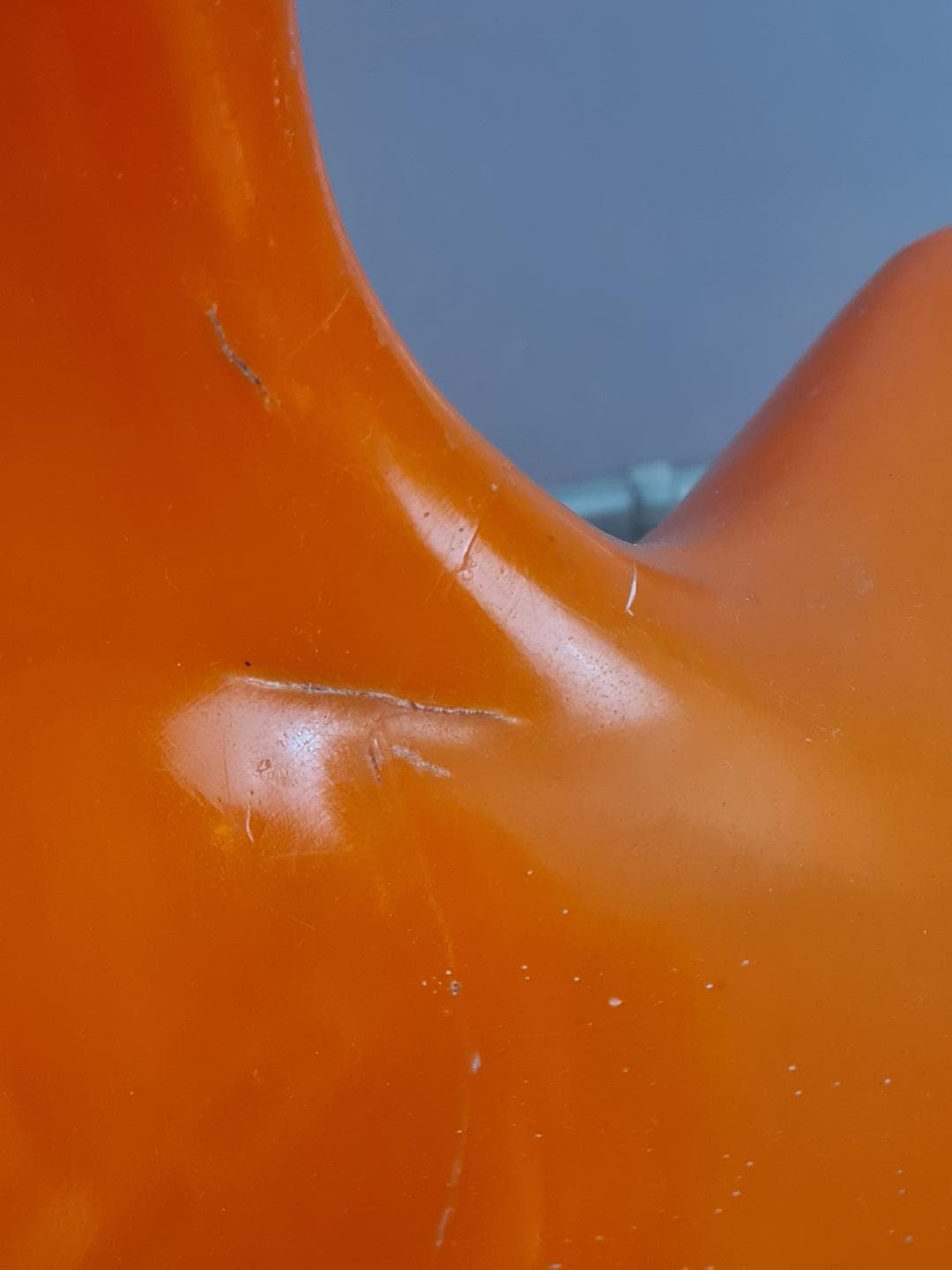 Children's Armchair Zocker, orange plastic, by L. Colani, Germany, 1970s. - 333976