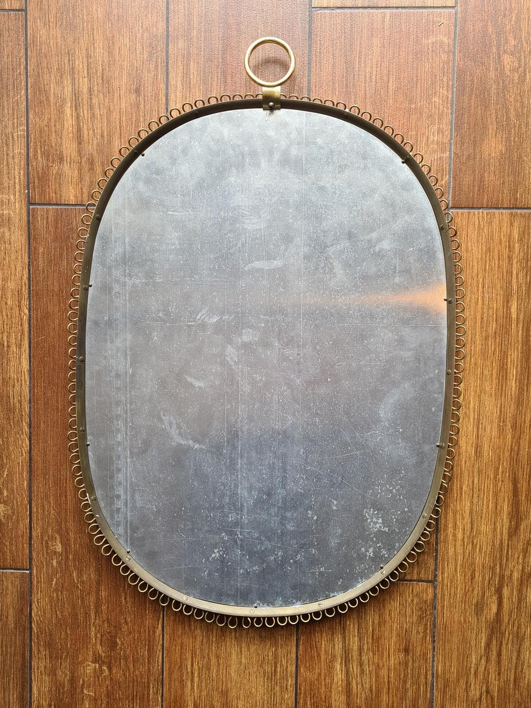 Wall mirror, gold brass, by J. Frank, Svenskt Tenn, Sweden, 1950s - 334010