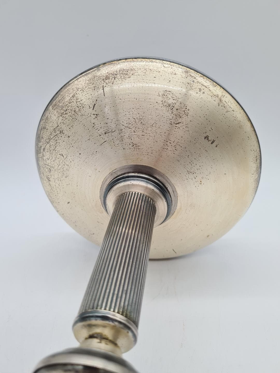 Freestanding Ashtray Art Deco, silver black metal, 1930s - 334025