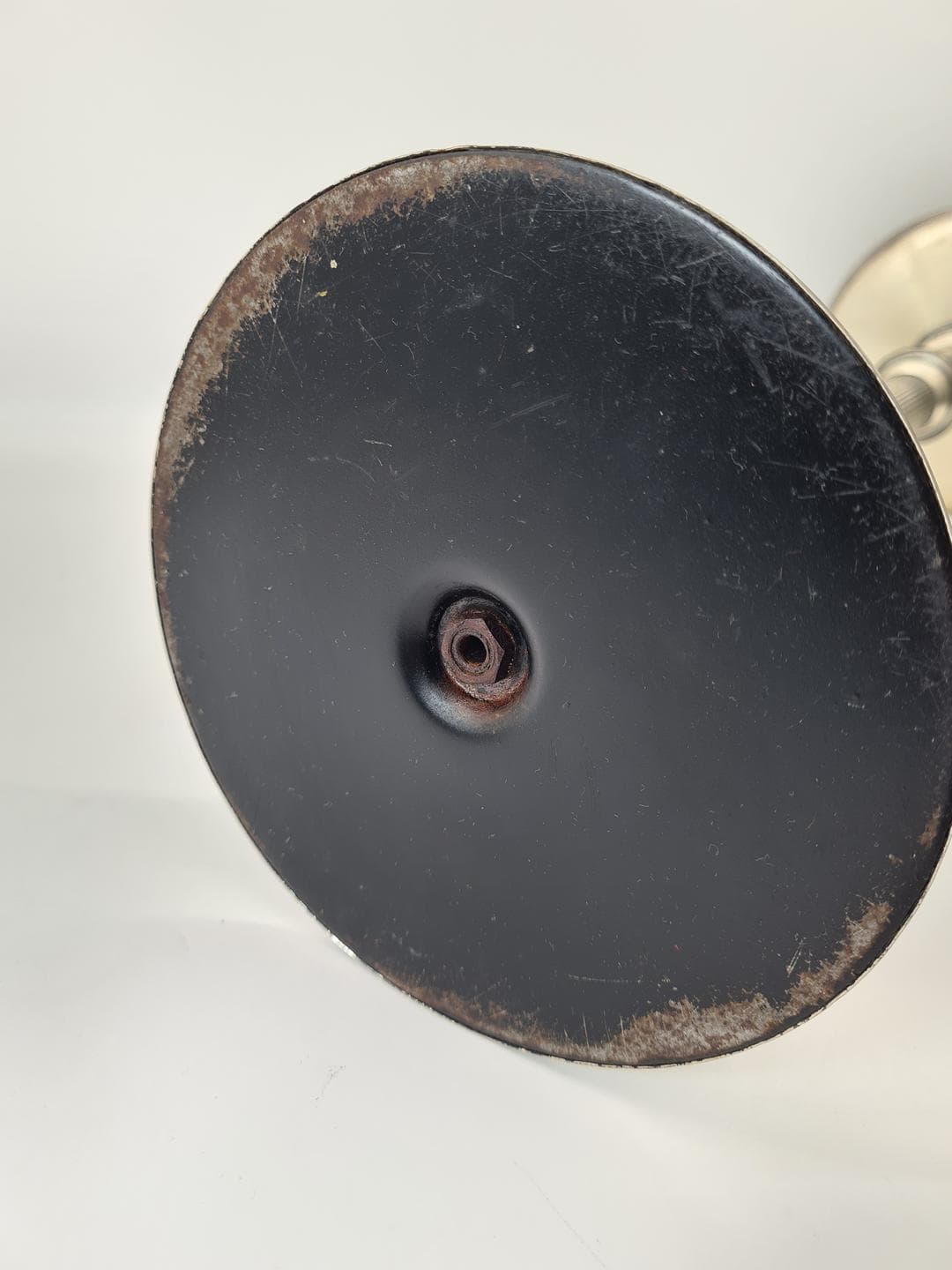 Freestanding Ashtray Art Deco, silver black metal, 1930s - 334018