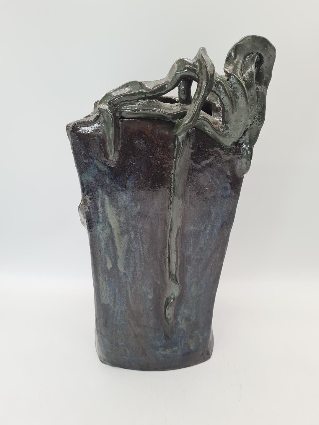 Sculptural vase RB, blue green, ceramics, 1970s - 334030