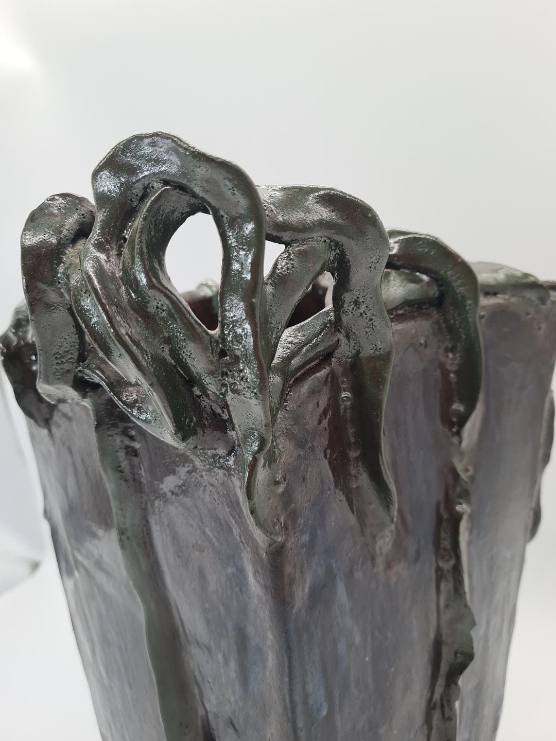 Sculptural vase RB, blue green, ceramics, 1970s - 334033