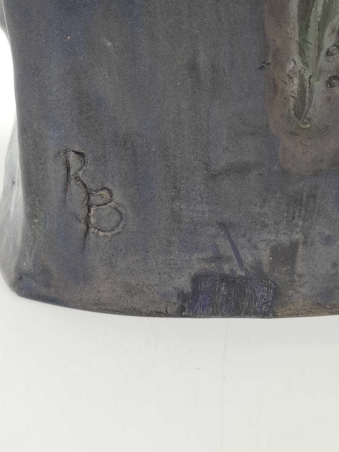 Sculptural vase RB, blue green, ceramics, 1970s - 334031