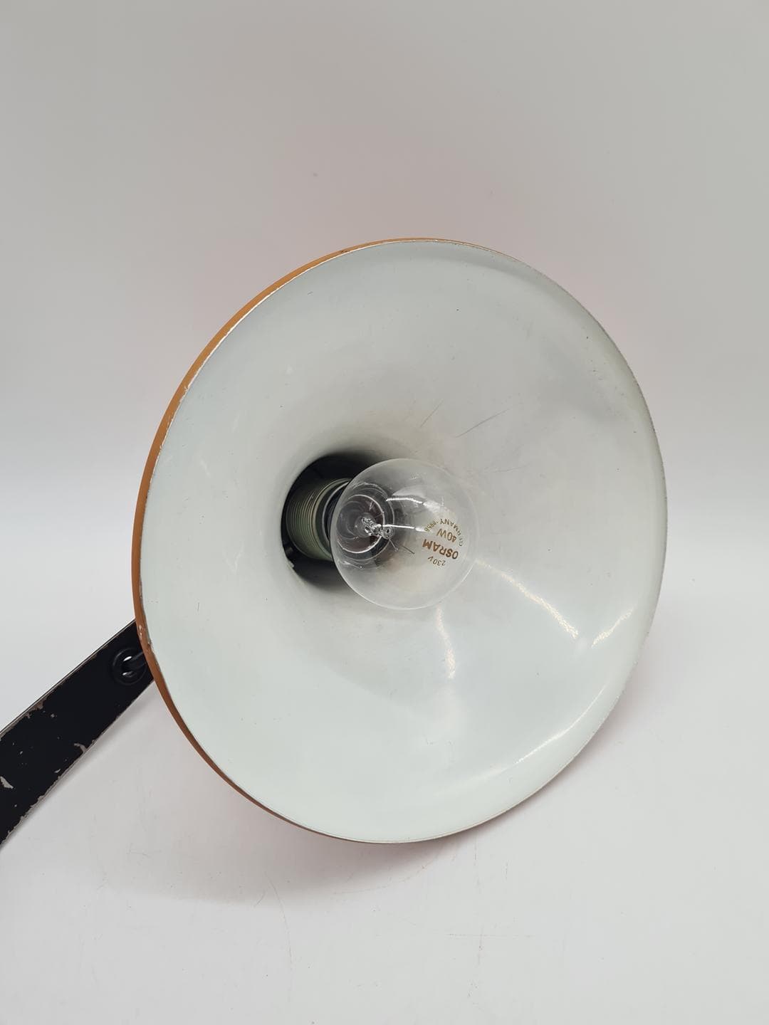 Lampa biurkowa Space Age, metal pomarańczowy, metal czarny, Europa, lata 70. - 334049