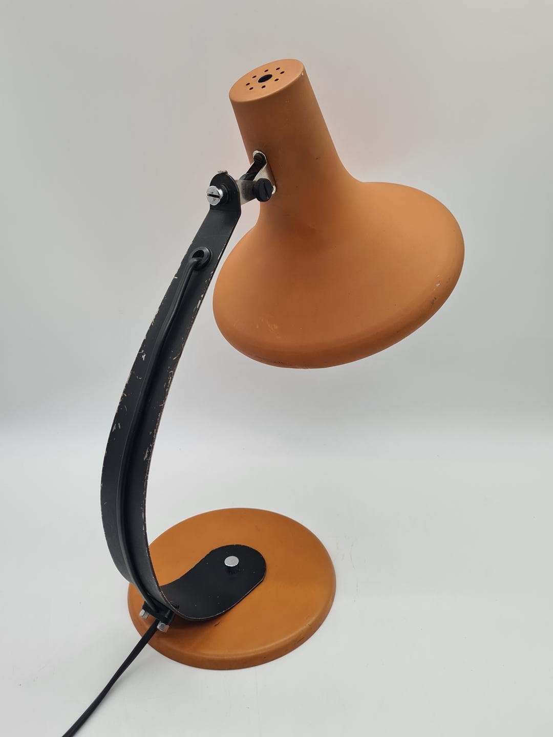 Lampa biurkowa Space Age, metal pomarańczowy, metal czarny, Europa, lata 70. - 334051