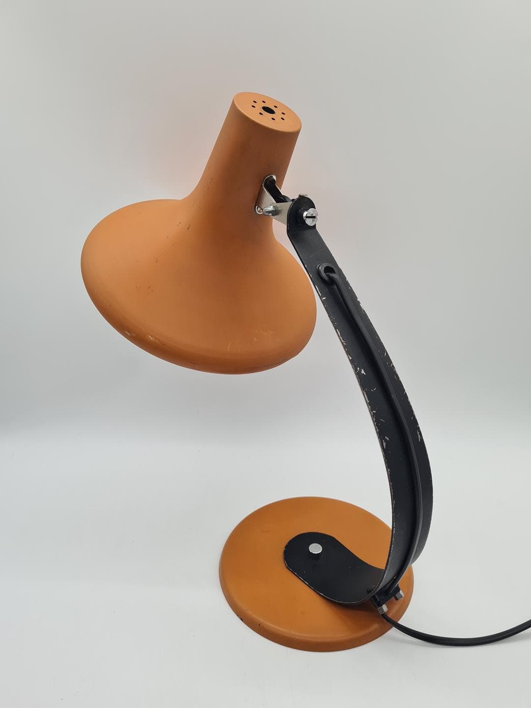 Lampa biurkowa Space Age, metal pomarańczowy, metal czarny, Europa, lata 70. - 334052