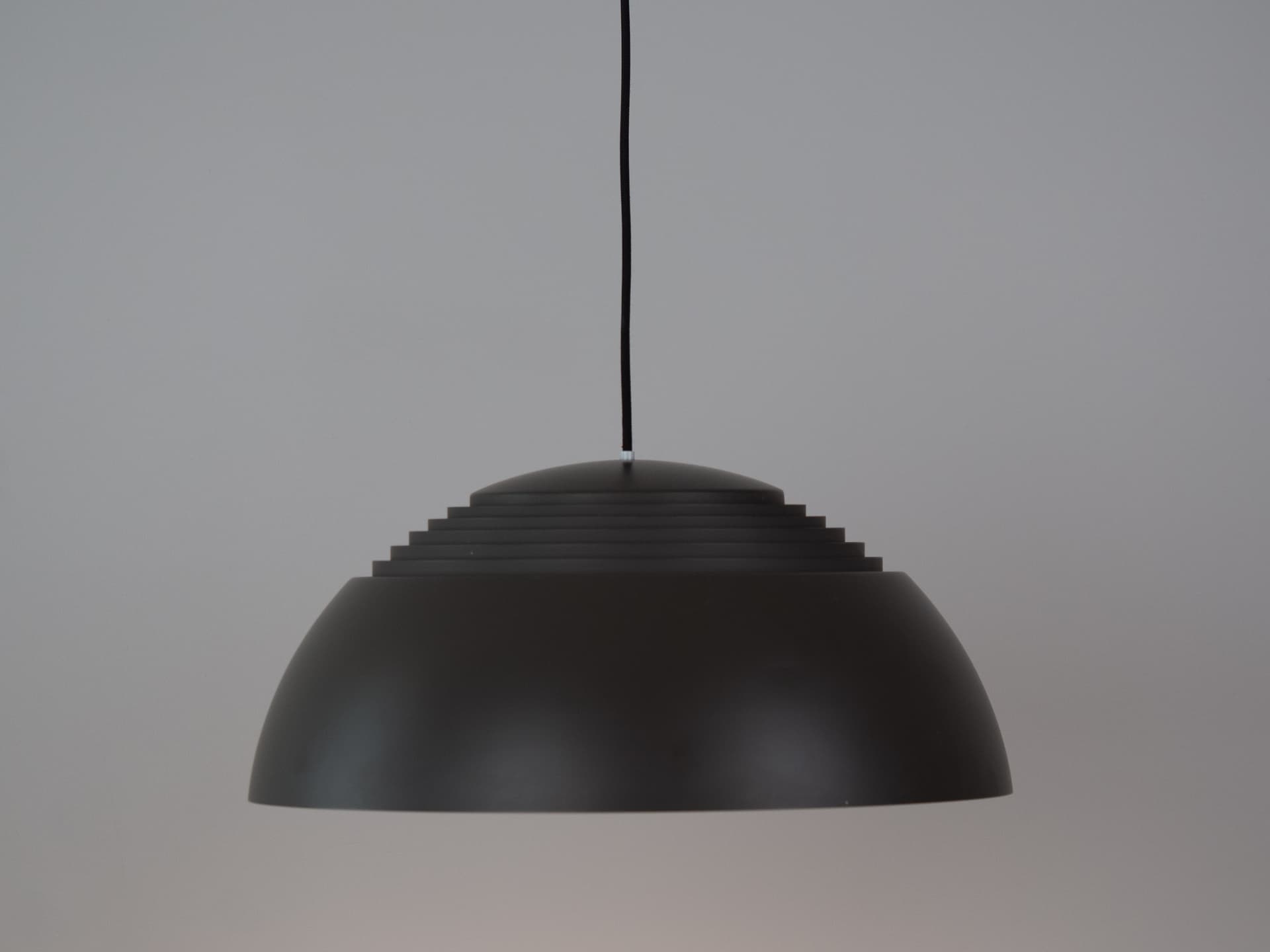 Pendant Lamp AJ Royal 500, grey aluminum, by A. Jacobsen, Louis Poulsen, Denmark, 1970s. - 334089