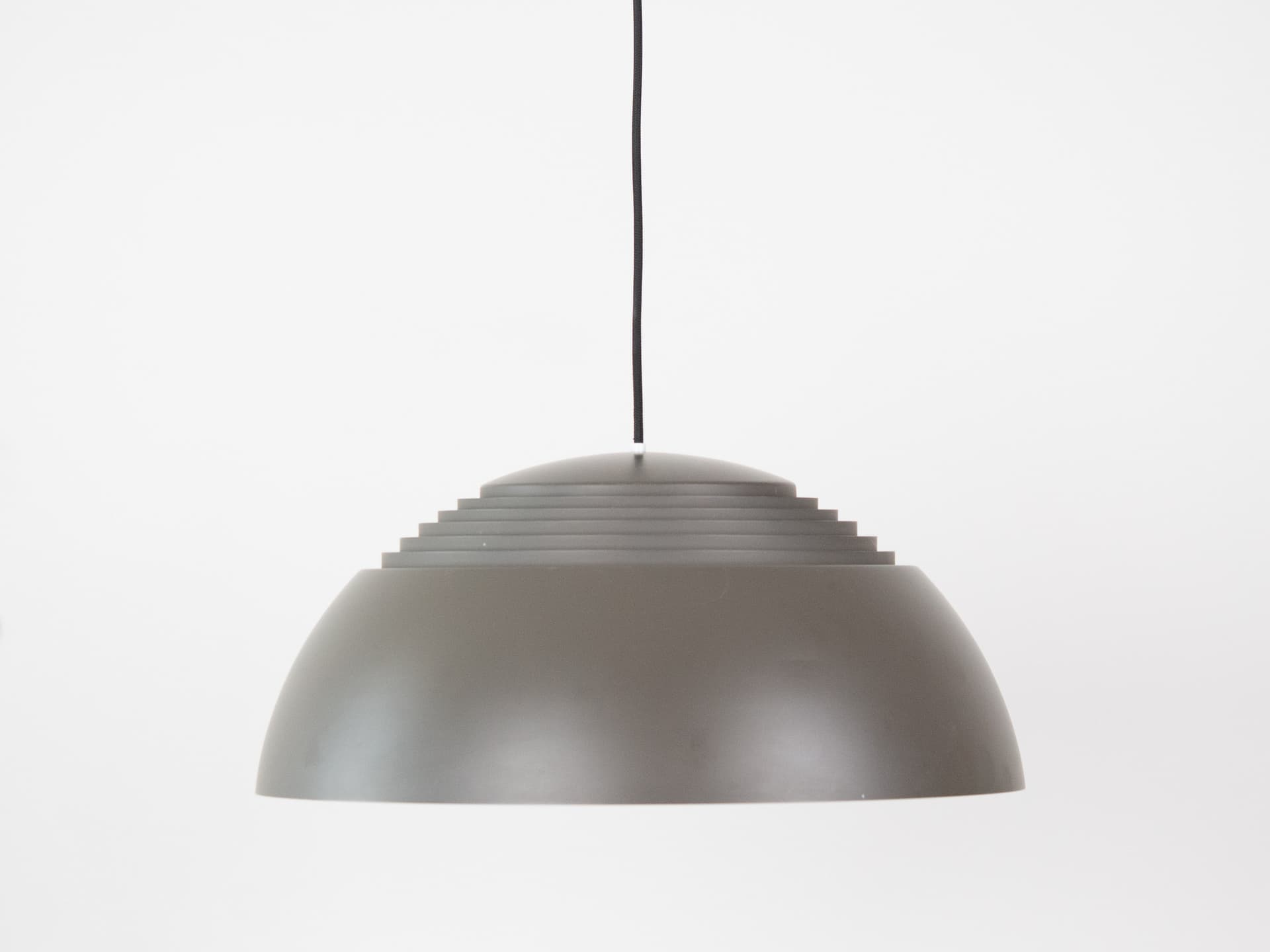 Pendant Lamp AJ Royal 500, grey aluminum, by A. Jacobsen, Louis Poulsen, Denmark, 1970s. - 334088