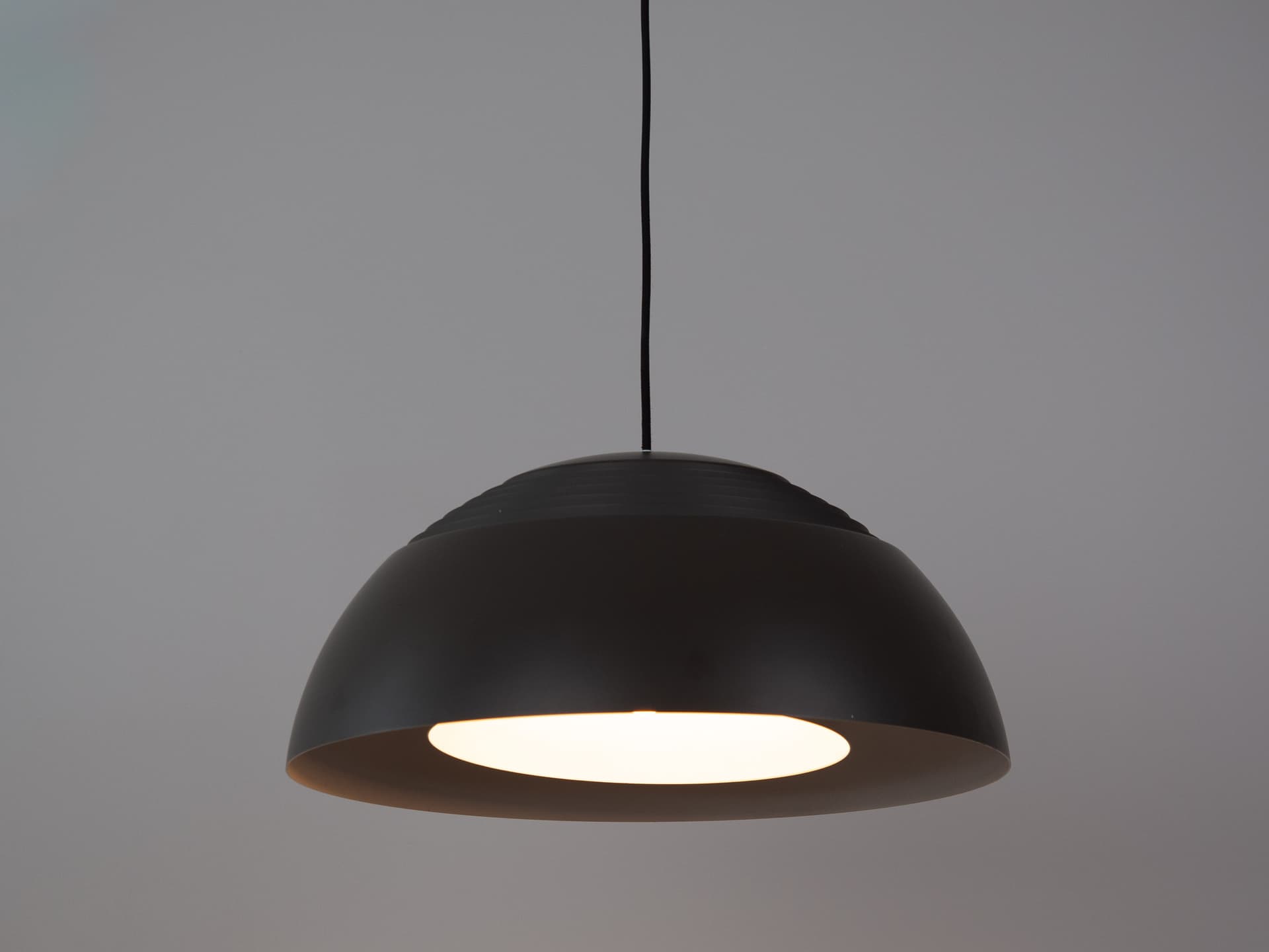 Pendant Lamp AJ Royal 500, grey aluminum, by A. Jacobsen, Louis Poulsen, Denmark, 1970s. - 334090
