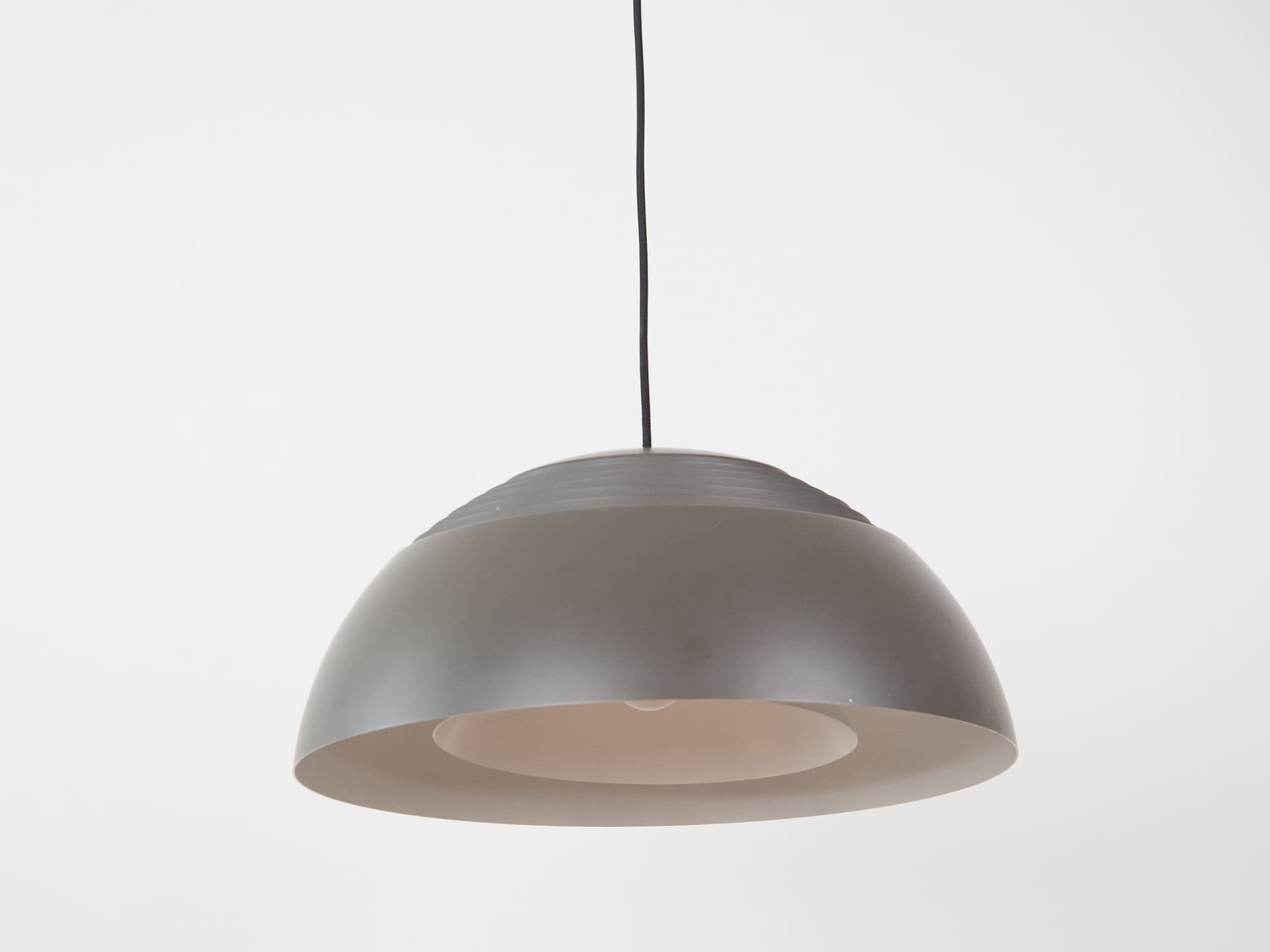 Pendant Lamp AJ Royal 500, grey aluminum, by A. Jacobsen, Louis Poulsen, Denmark, 1970s. - 334091