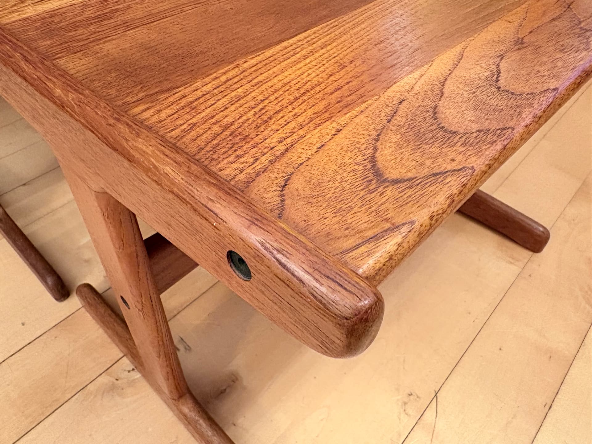 Set of three side tables, brown teak, Denmark, 1960s. - 334181