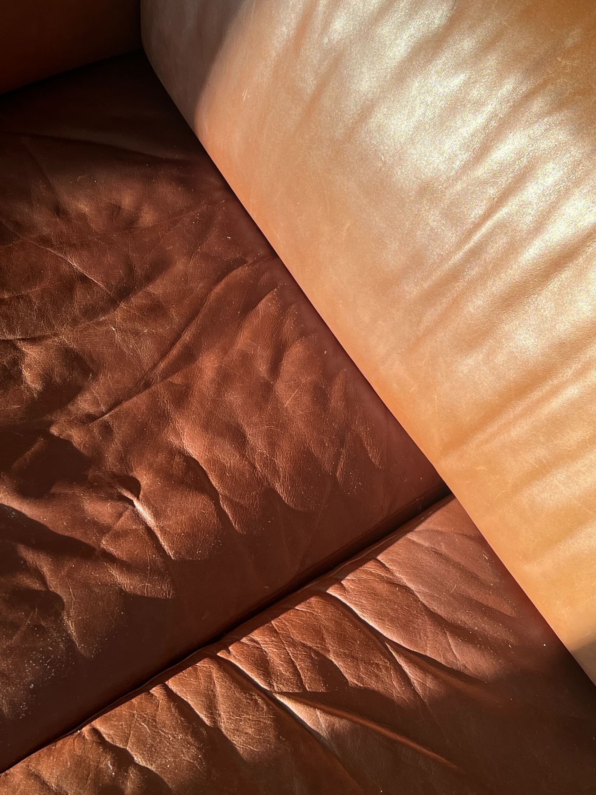Sofa trzyosobowa de Sede, brązowa, skóra naturalna, Szwajcaria, lata 70. - 334192
