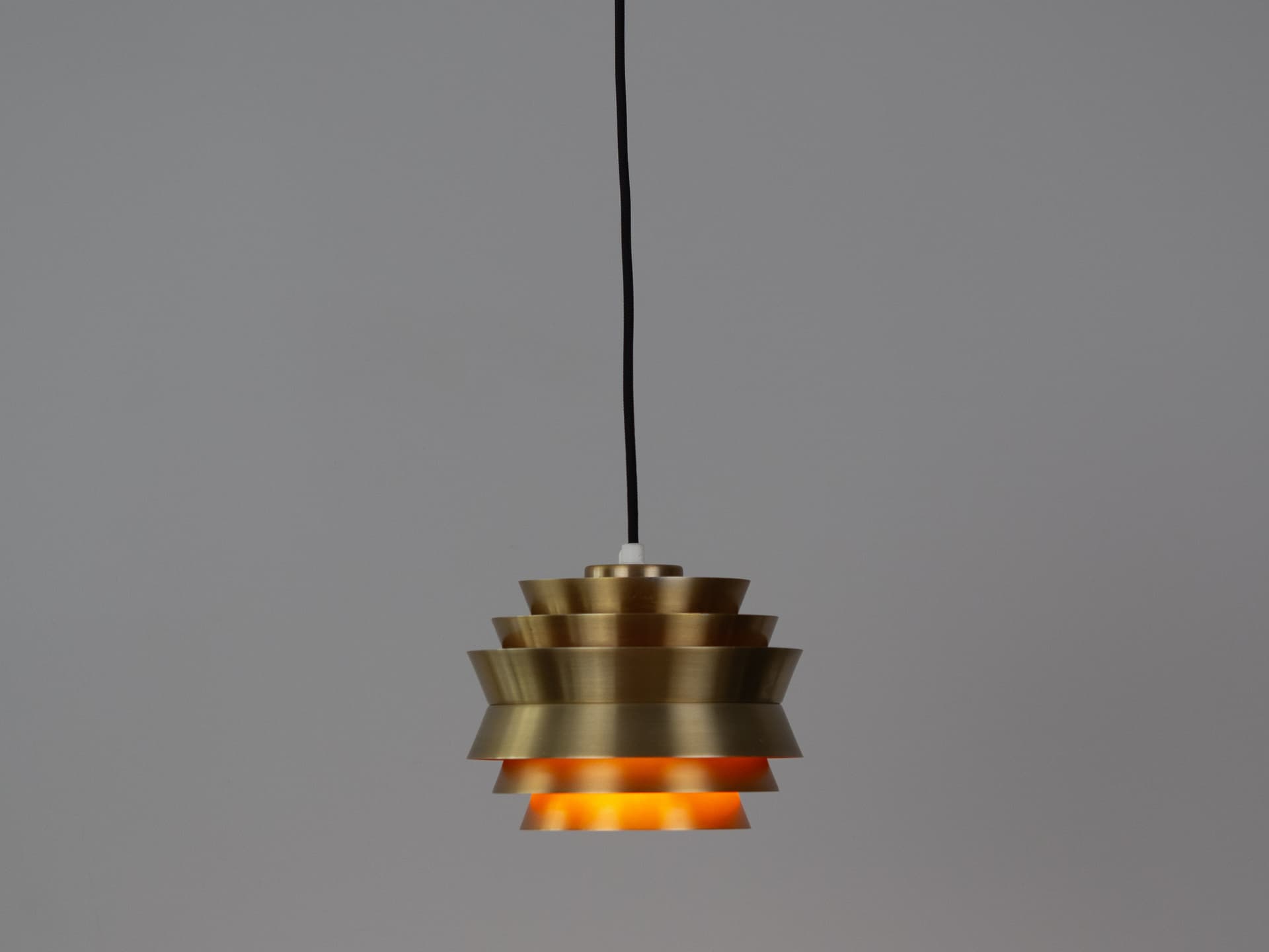 Pair of pendant lamps Trava, silver blue, metal, by C. Thore, Granhaga Metallindustri, Sweden, 1960s. - 334246