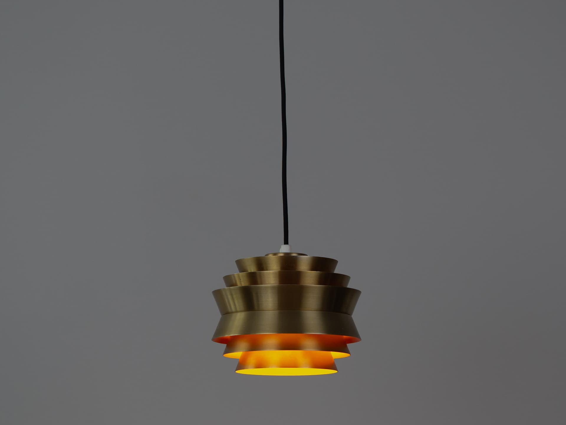 Pair of pendant lamps Trava, silver blue, metal, by C. Thore, Granhaga Metallindustri, Sweden, 1960s. - 334247