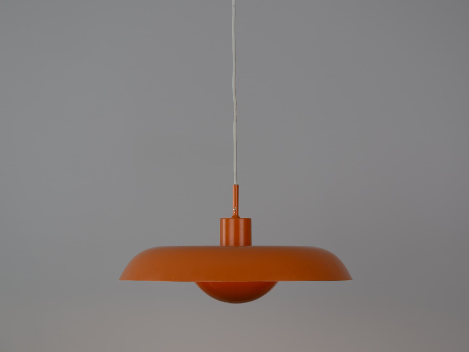 Pendant Lamp RA, orange metal, by P. Hein, Lyfa, Denmark, 1970s. - 334274
