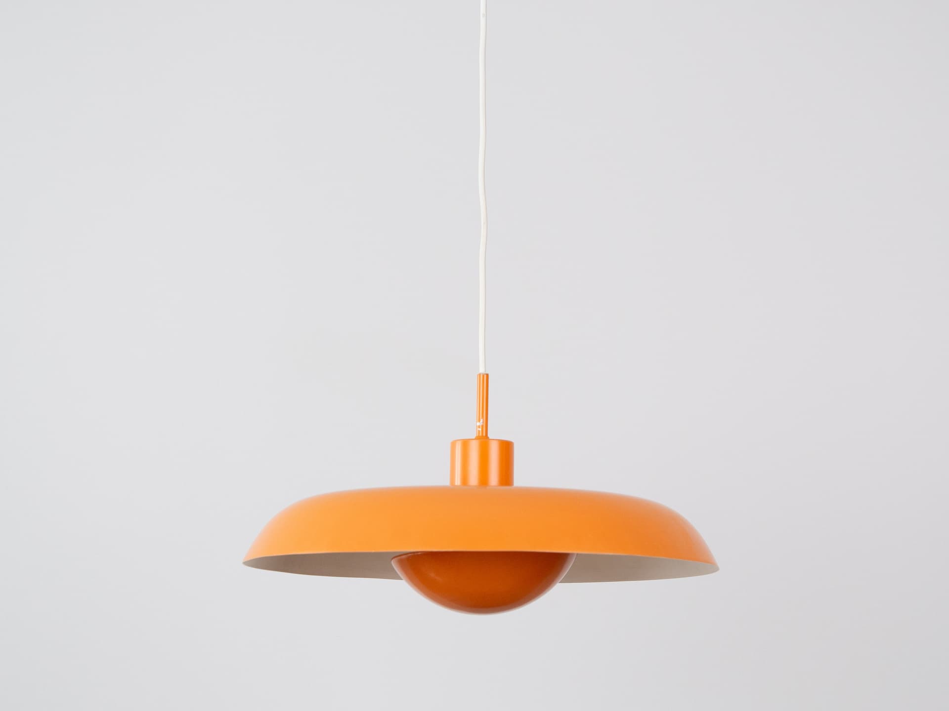 Pendant Lamp RA, orange metal, by P. Hein, Lyfa, Denmark, 1970s. - 334276