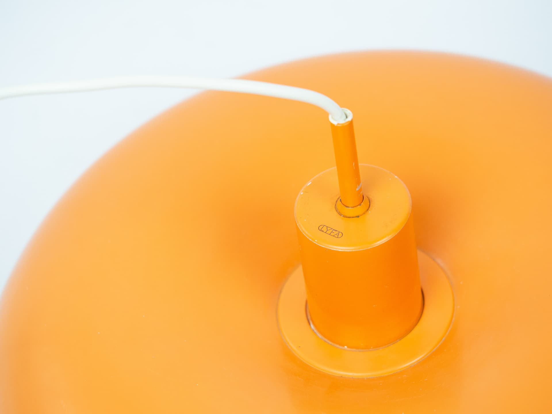 Pendant Lamp RA, orange metal, by P. Hein, Lyfa, Denmark, 1970s. - 334280