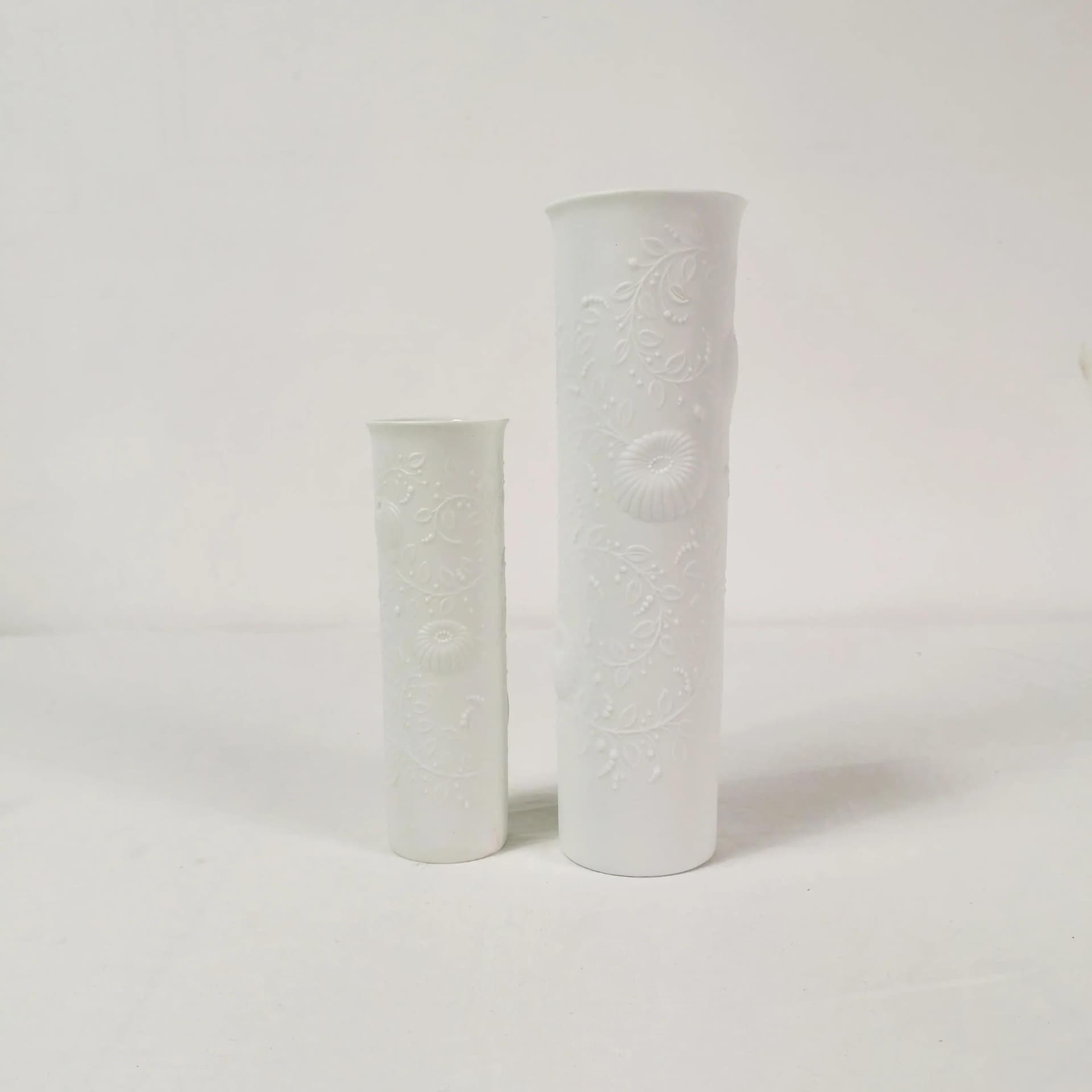 Pair of vases, white porcelain, Kaiser, Germany, 1960s - 334836