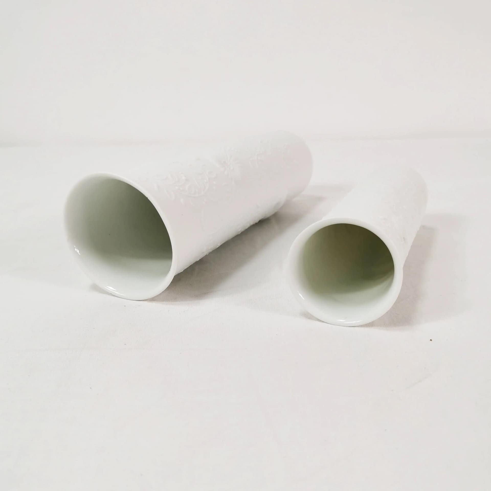 Pair of vases, white porcelain, Kaiser, Germany, 1960s - 334832