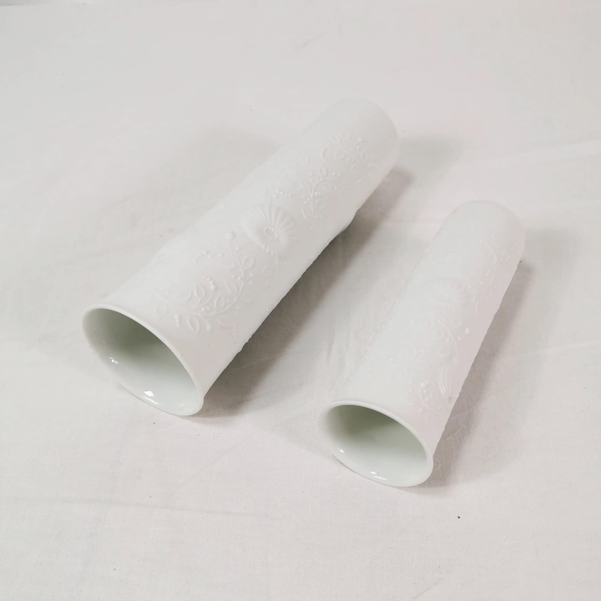 Pair of vases, white porcelain, Kaiser, Germany, 1960s - 334831