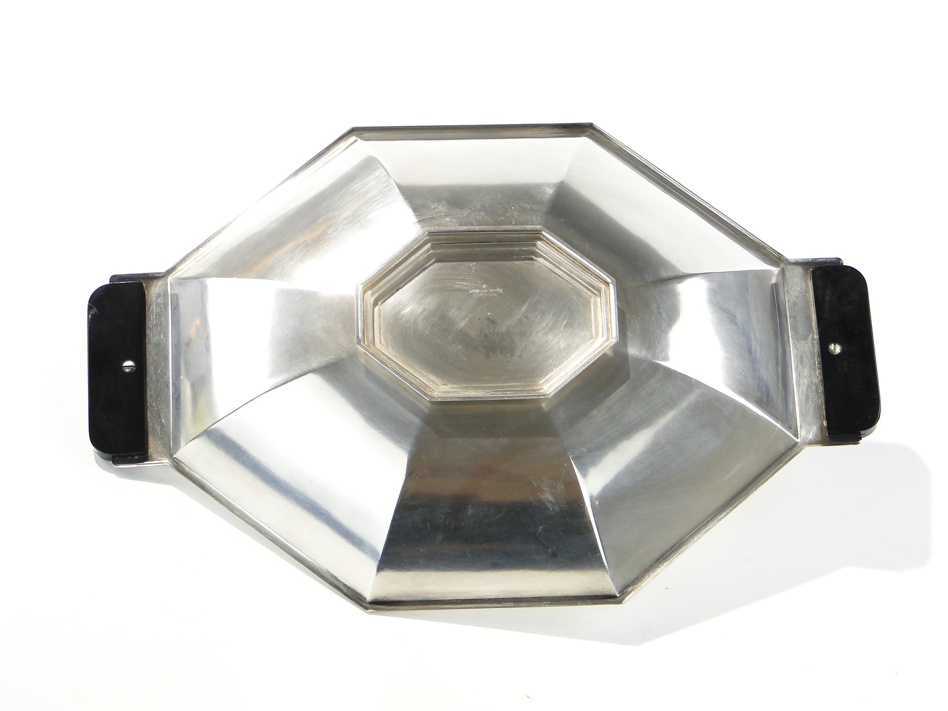 Centerpiece Art Deco, silver-plated brass silver, ebony handles black, Germany, 1920s - 334353