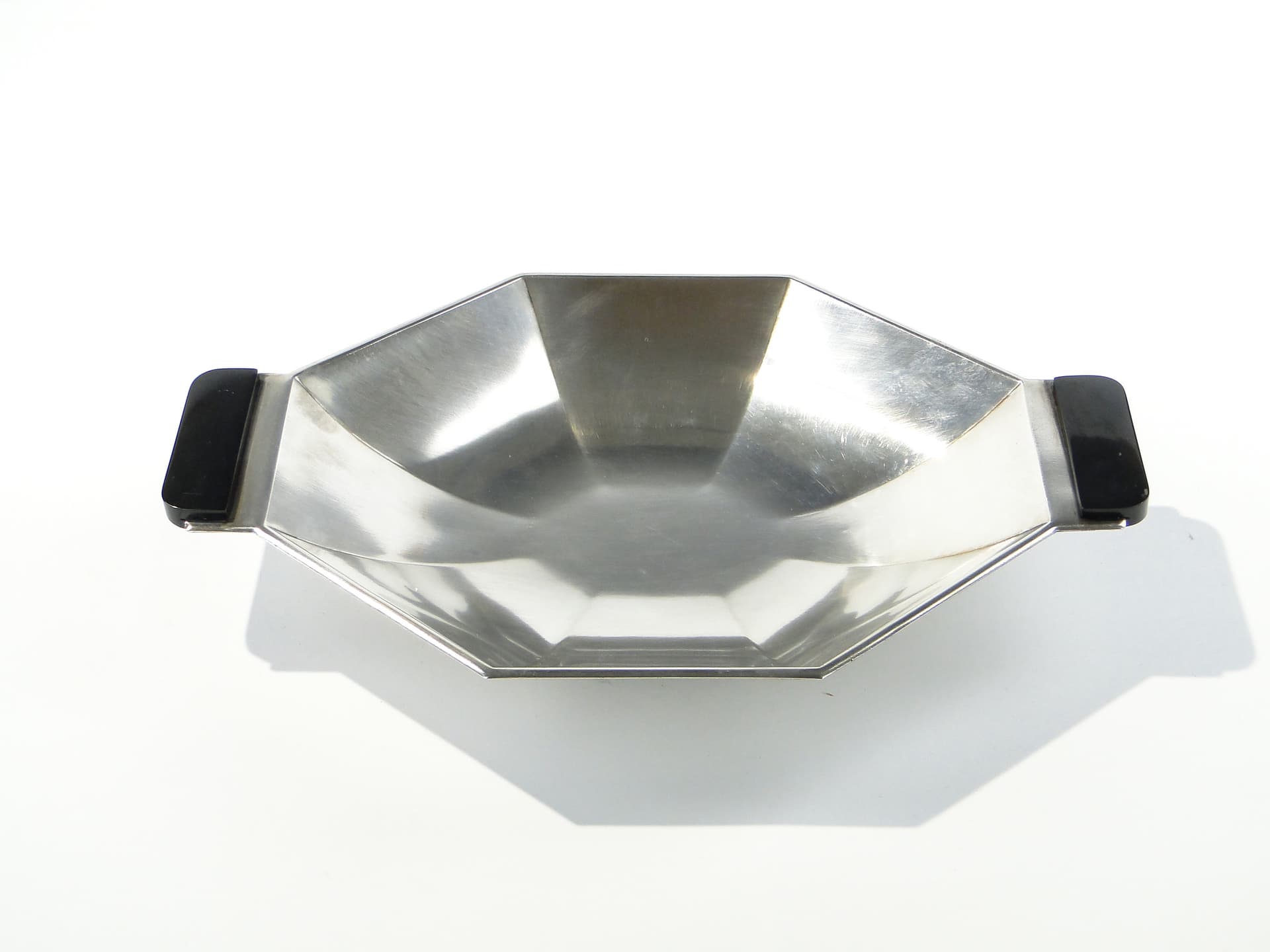 Centerpiece Art Deco, silver-plated brass silver, ebony handles black, Germany, 1920s - 334351