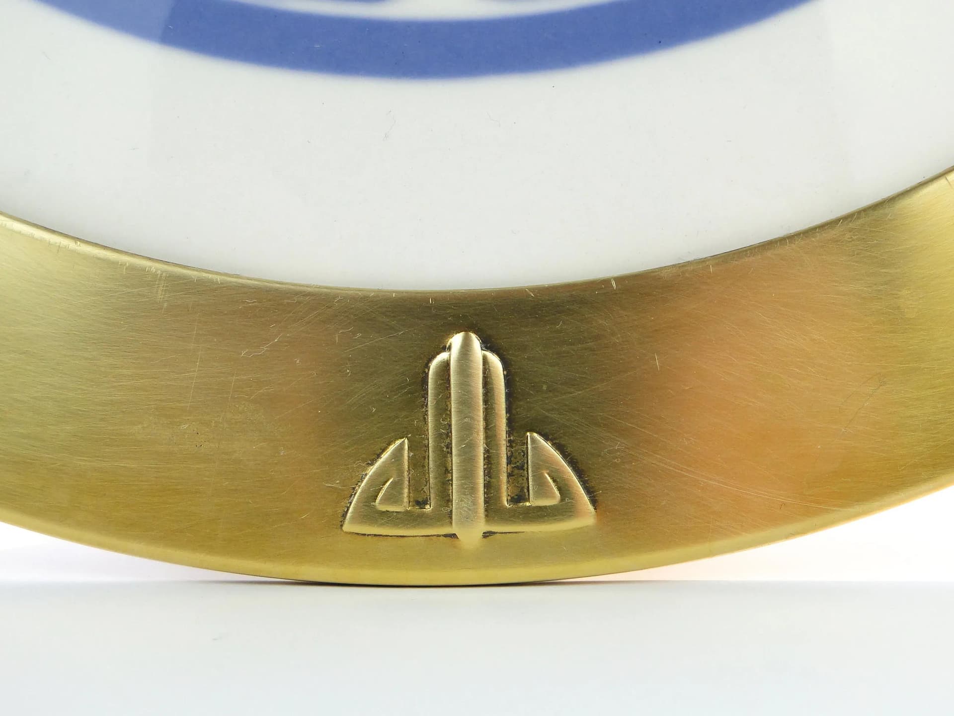 Mosiężno-ceramiczna taca secesyjna, Austria, lata 20. - 24962