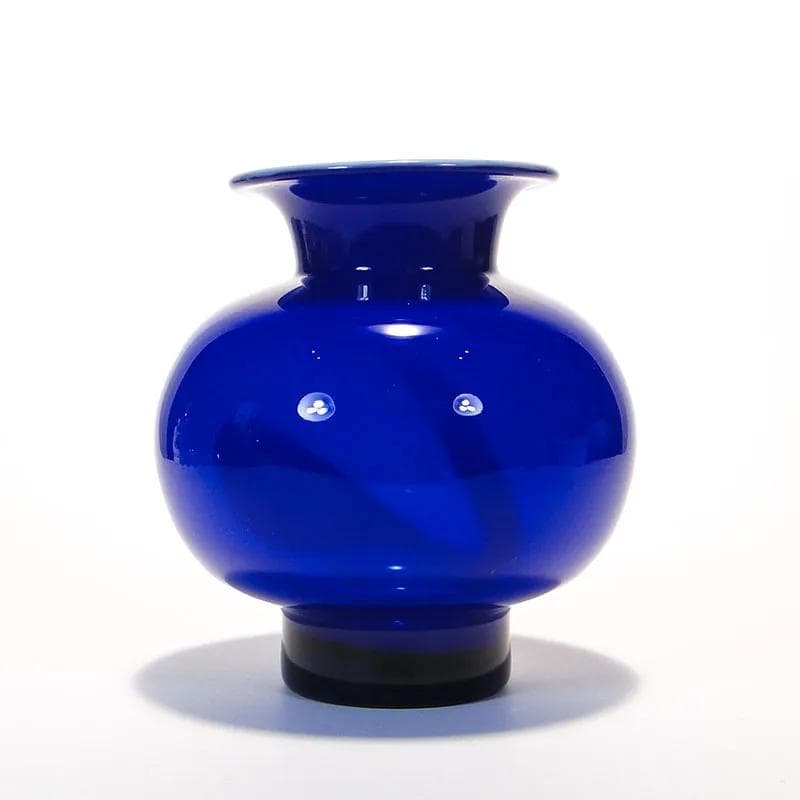 Wazon Cyntia, szkło niebieski, proj. Z. Horbowy, Polska, lata 70. - 24953