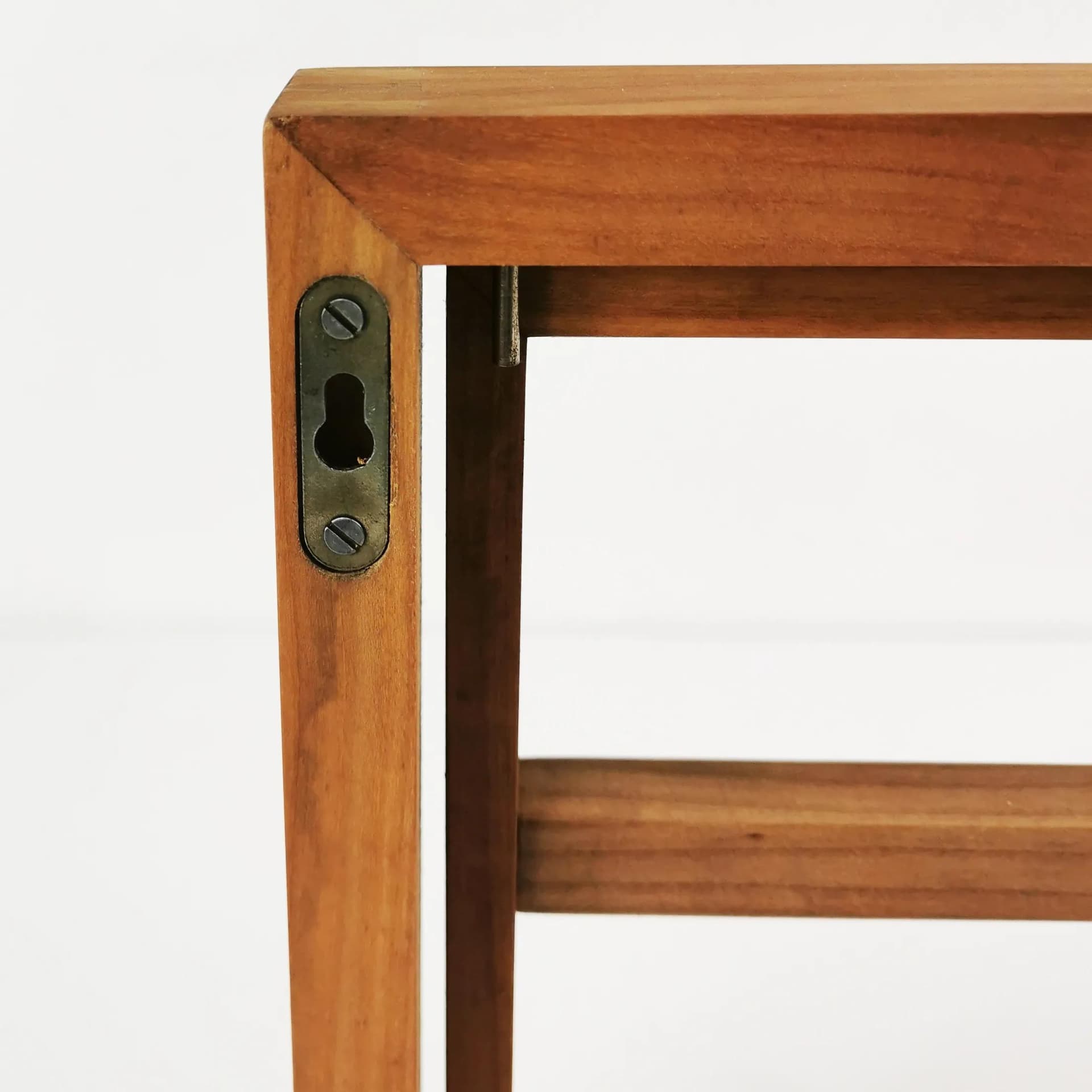 Wieszak ścienny, teak brązowy, metal, Dania, lata 70. - 334715