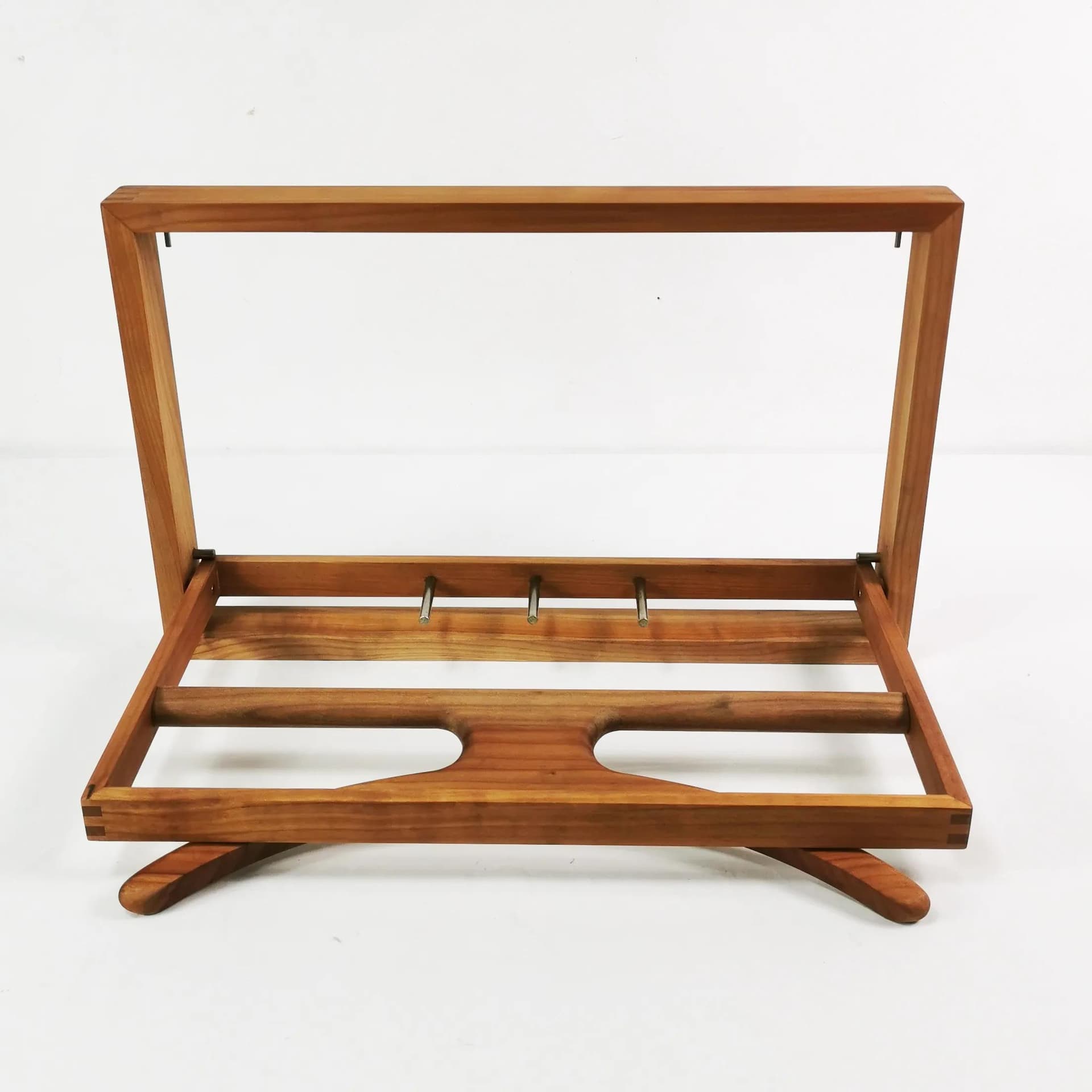 Wieszak ścienny, teak brązowy, metal, Dania, lata 70. - 334717