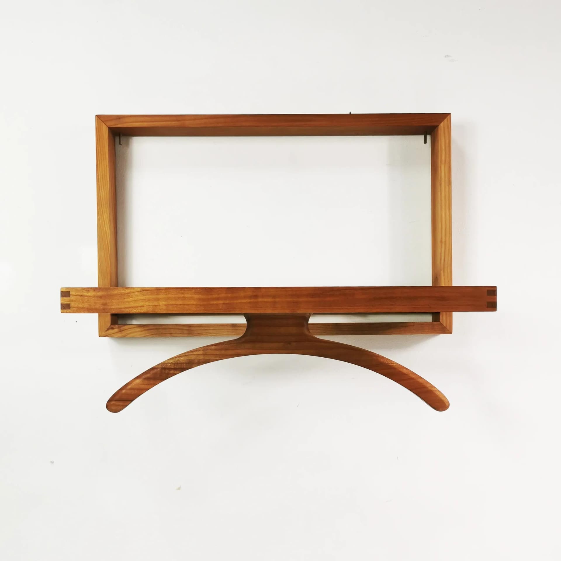 Wieszak ścienny, teak brązowy, metal, Dania, lata 70. - 334710