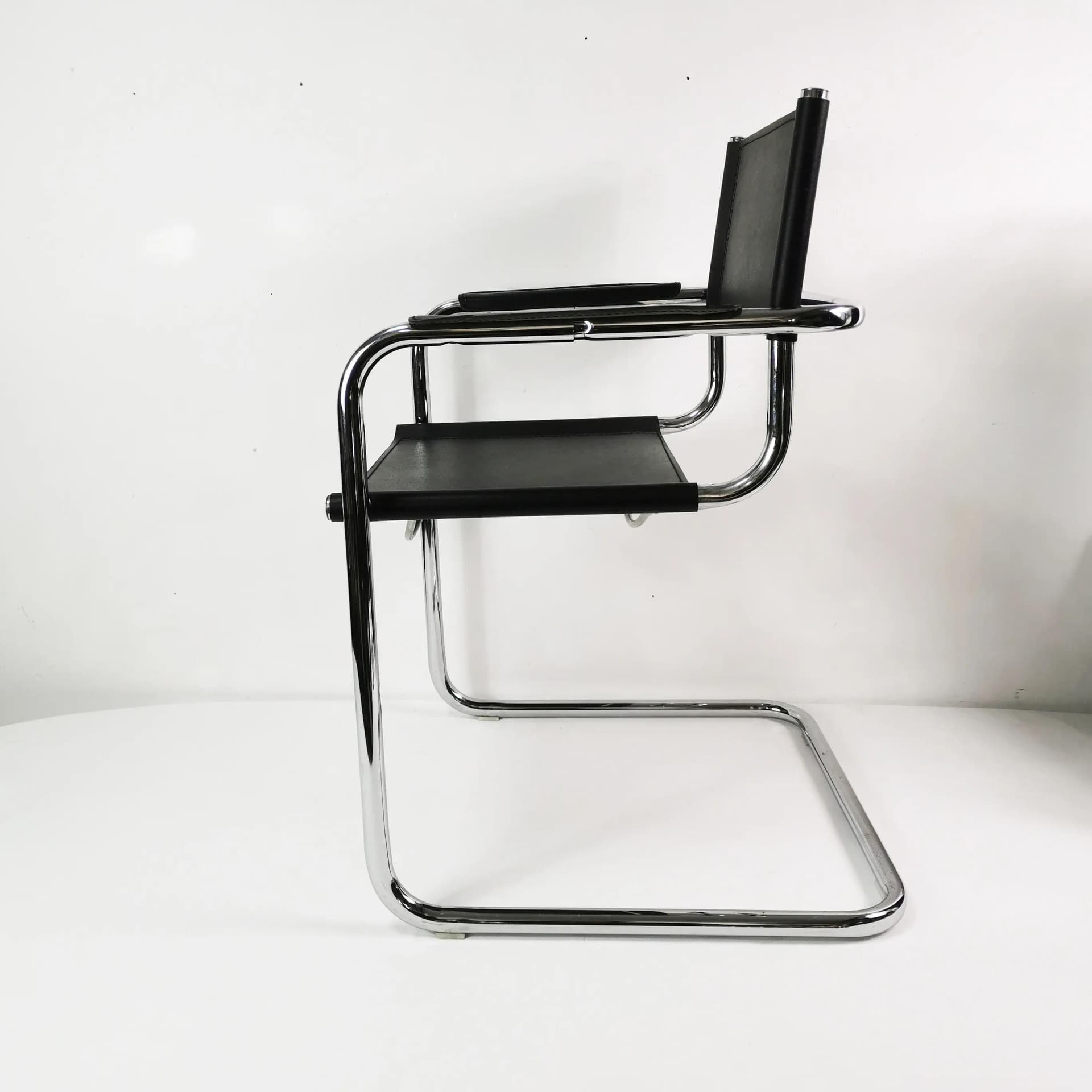 Chair Bauhaus, black chrome, by M. Stam, Italy, 1980s. - 334671