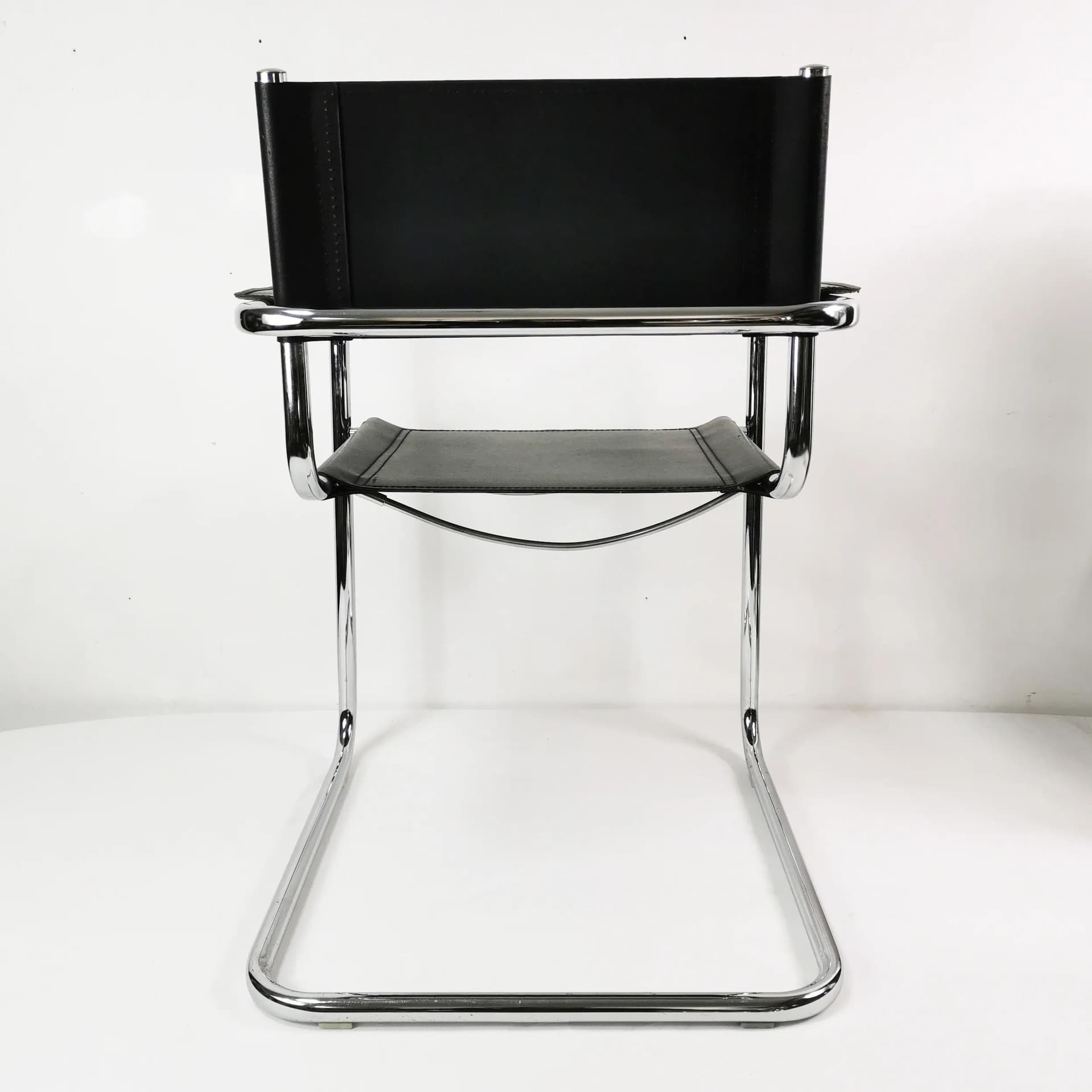 Chair Bauhaus, black chrome, by M. Stam, Italy, 1980s. - 334673
