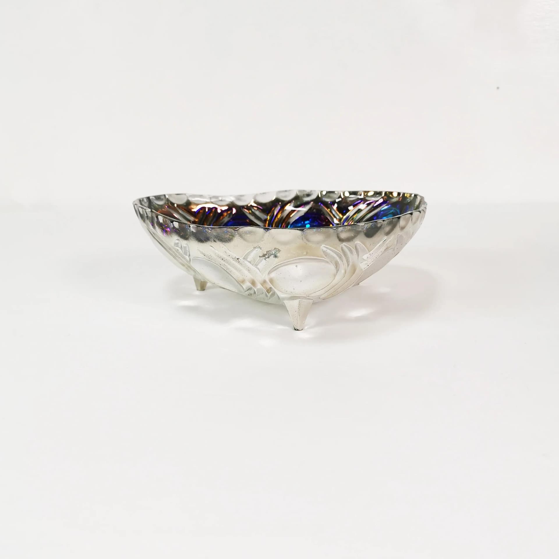 Patera kryształowa, iryzowana, LGW Leinauer Glassware, Niemcy, lata 70. - 334652