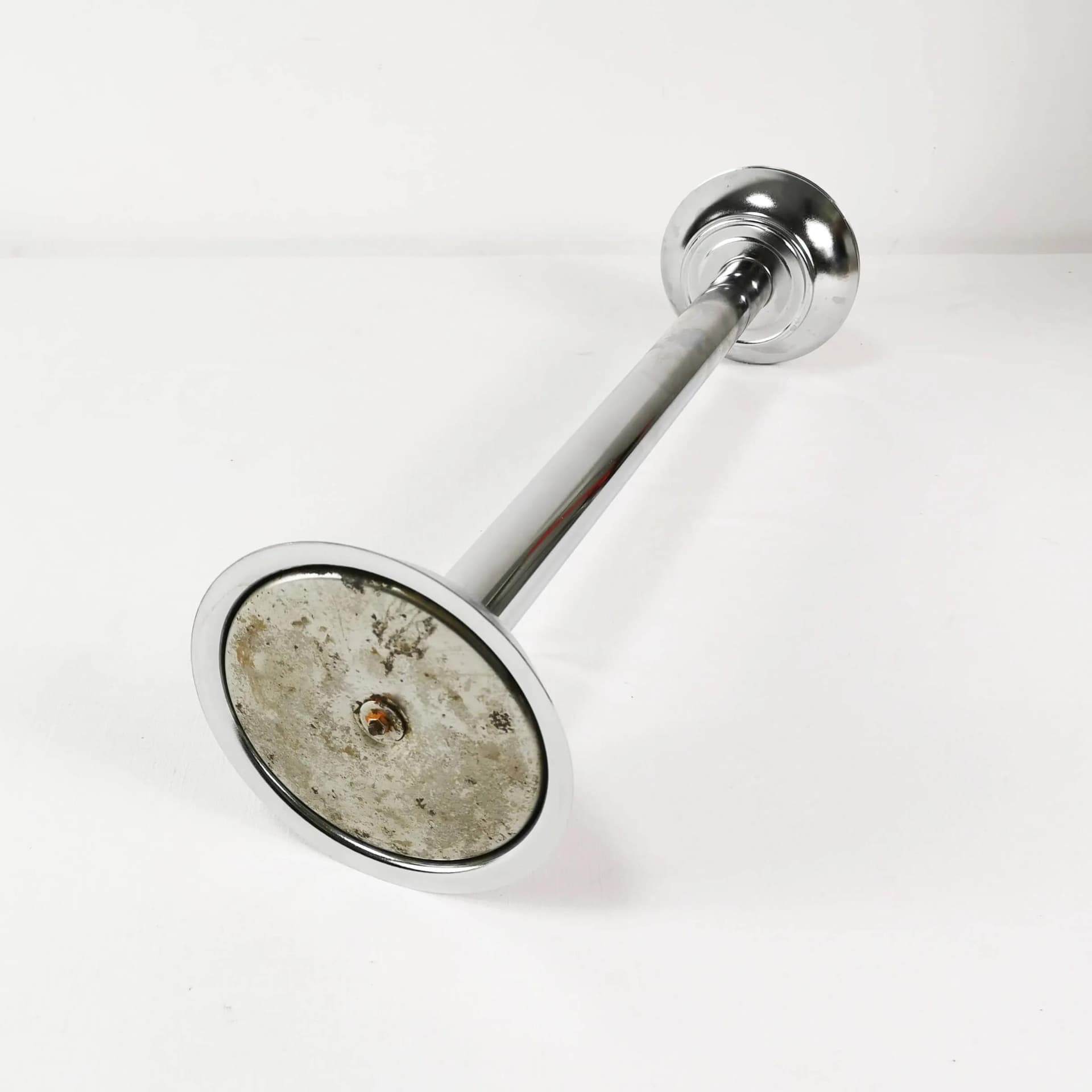 Popielniczka podłogowa modernistyczna, metal chromowany srebrny, Niemcy, lata 70. - 334644