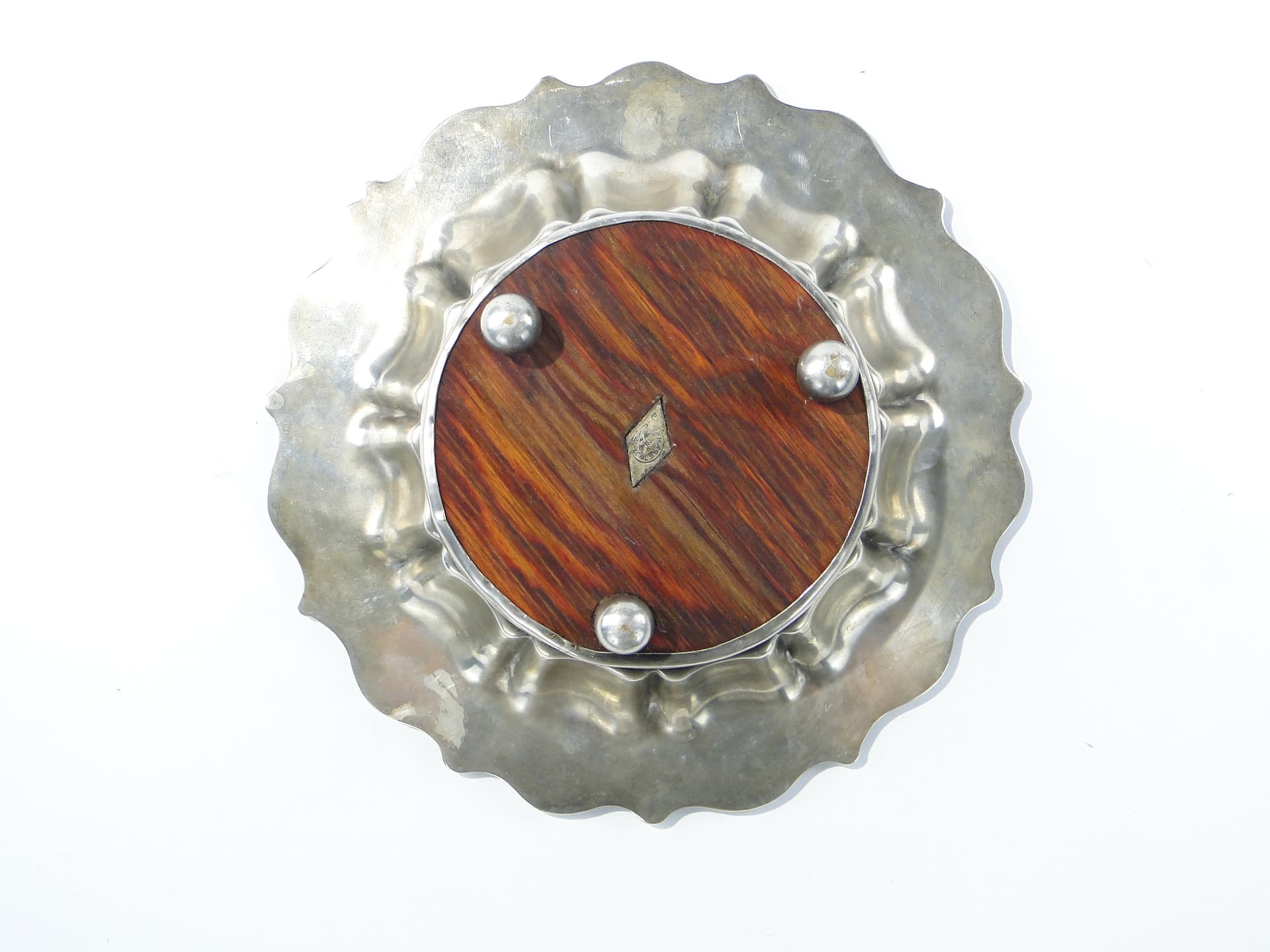 Wine coaster, silver, rosewood, Poland, early 20th c. - 334470