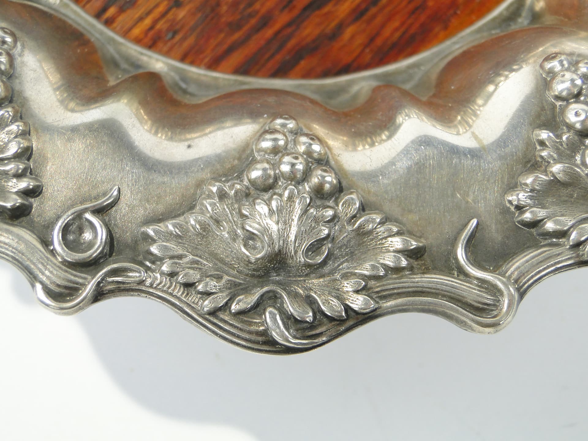 Wine coaster, silver, rosewood, Poland, early 20th c. - 334471