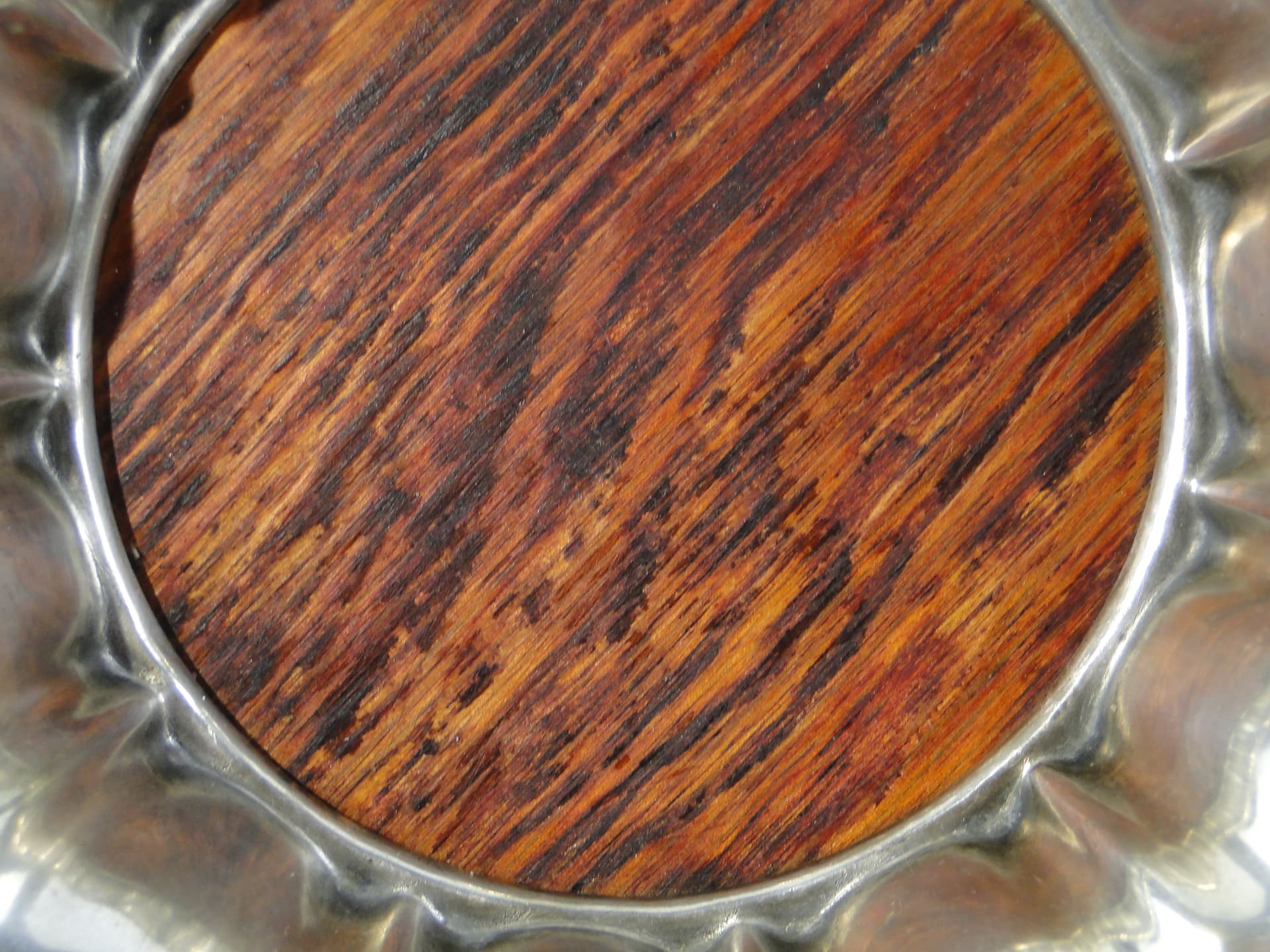 Wine coaster, silver, rosewood, Poland, early 20th c. - 334473